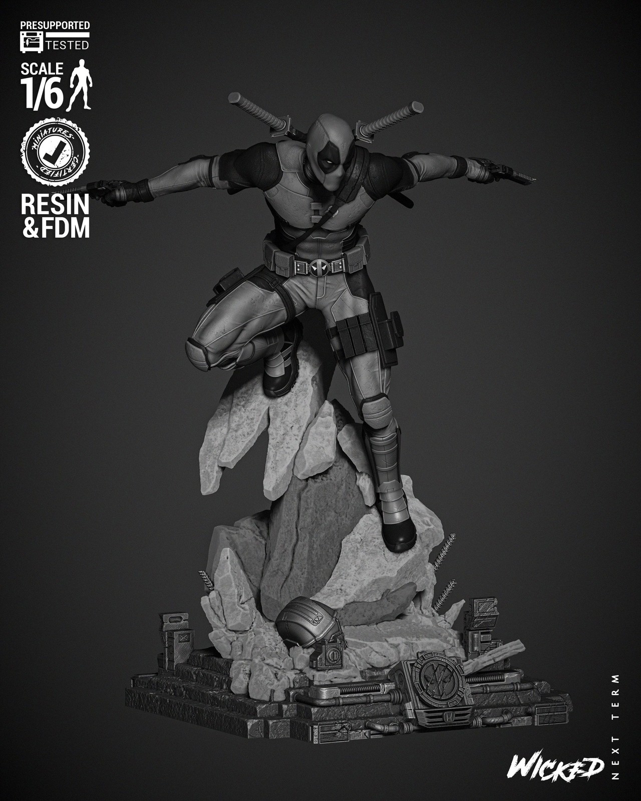Marvel Deadpool 2024 Sculpture - Image 3