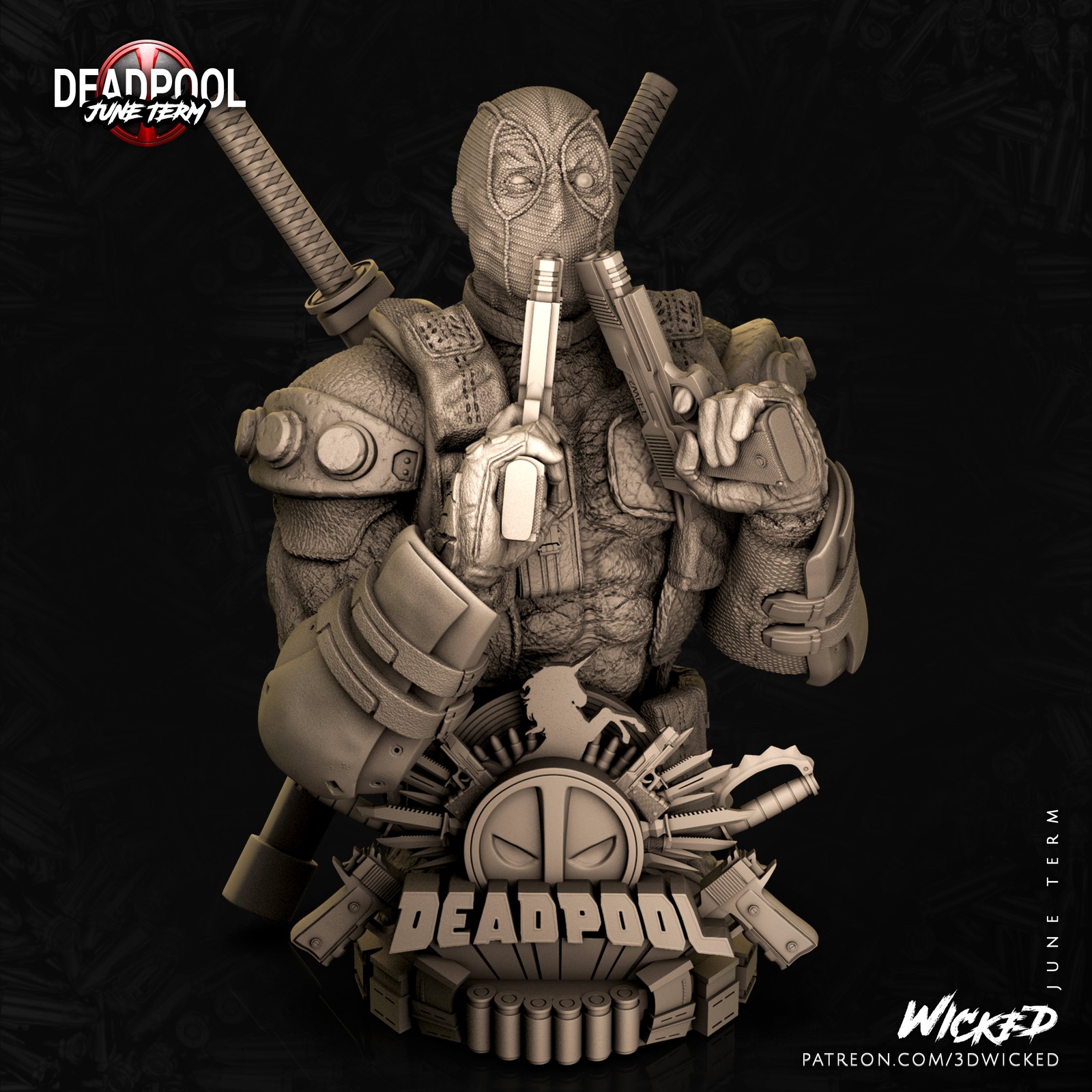 Deadpool Dual Pistols - Bust (Marvel)
