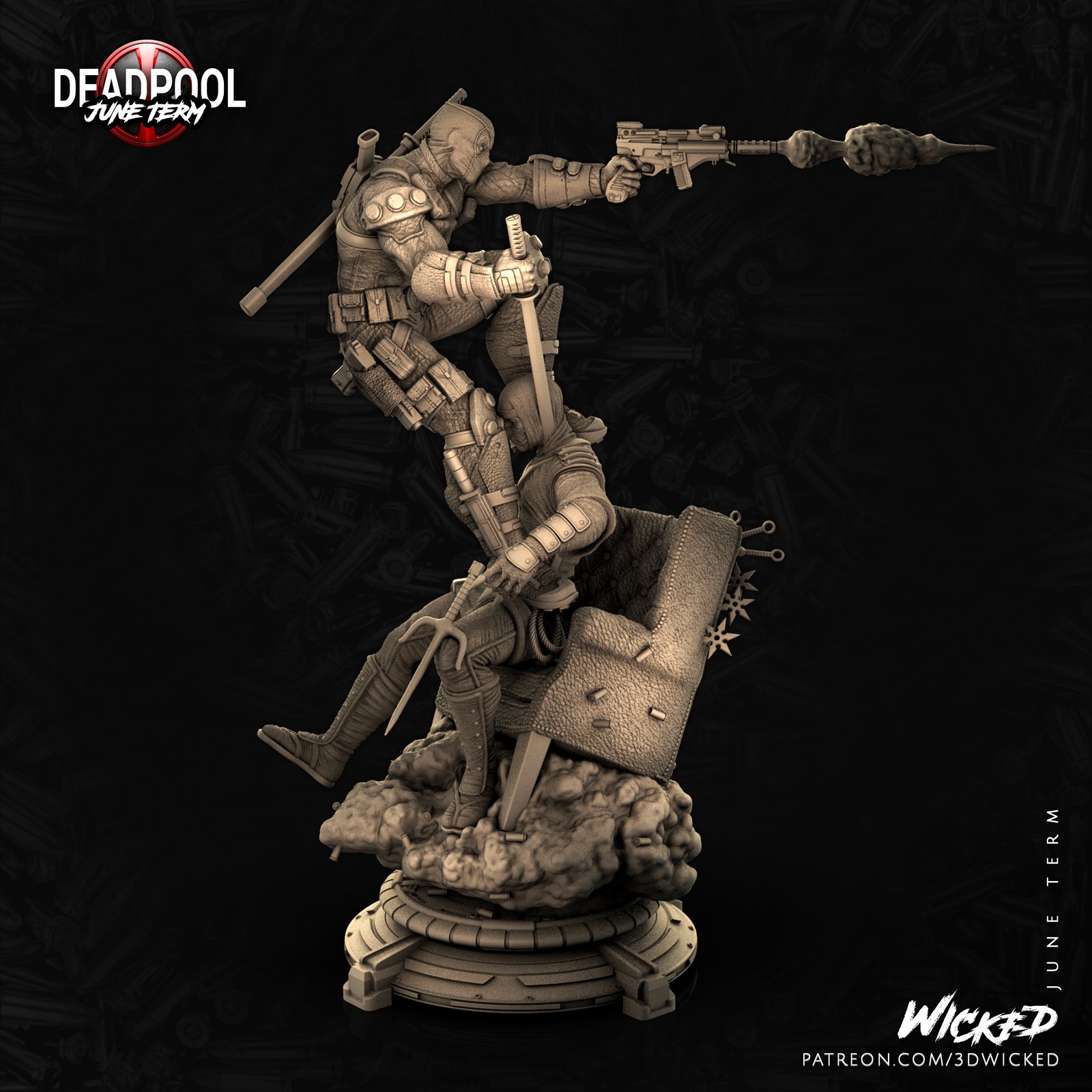 Marvel Deadpool Sculpture