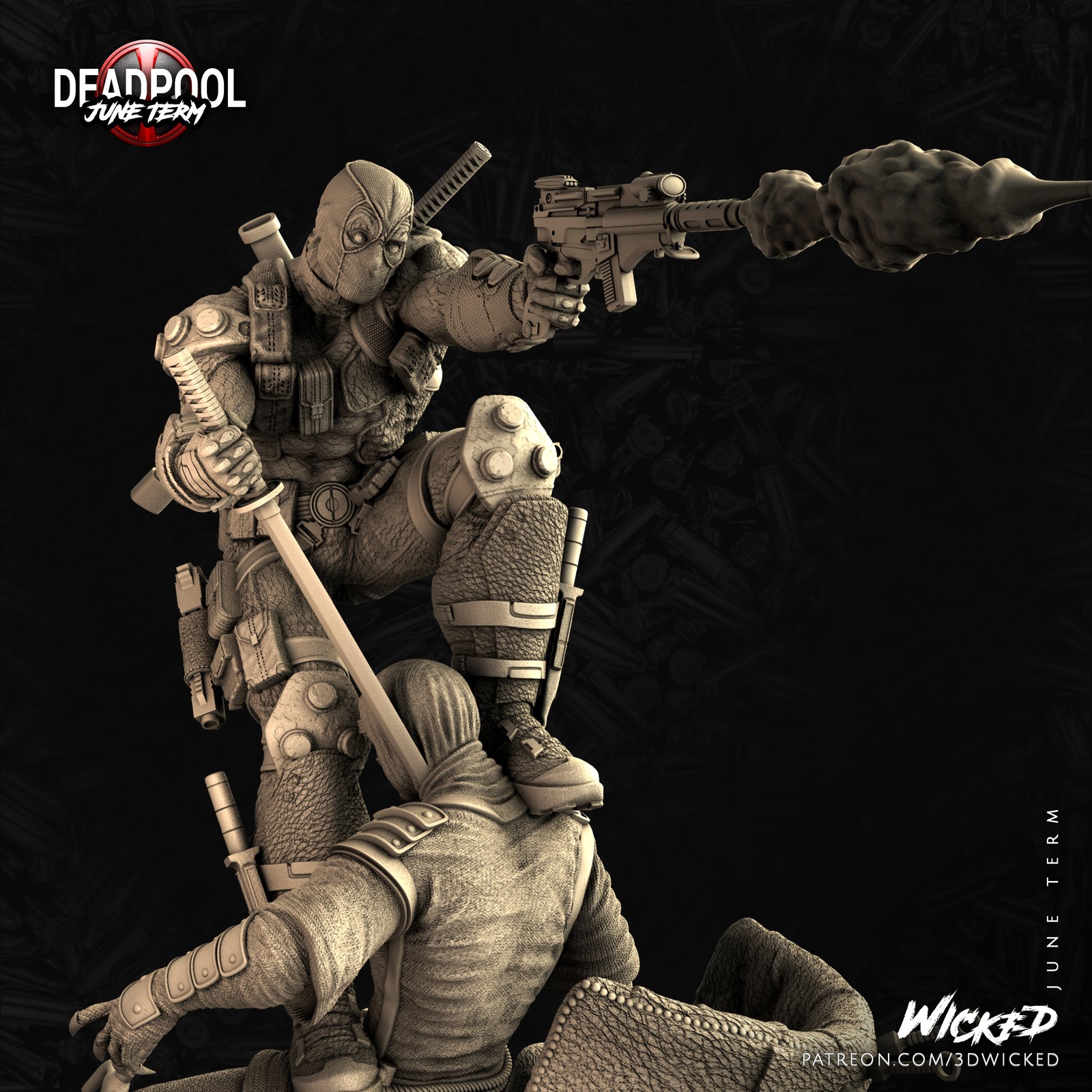 Marvel Deadpool Sculpture - Image 3