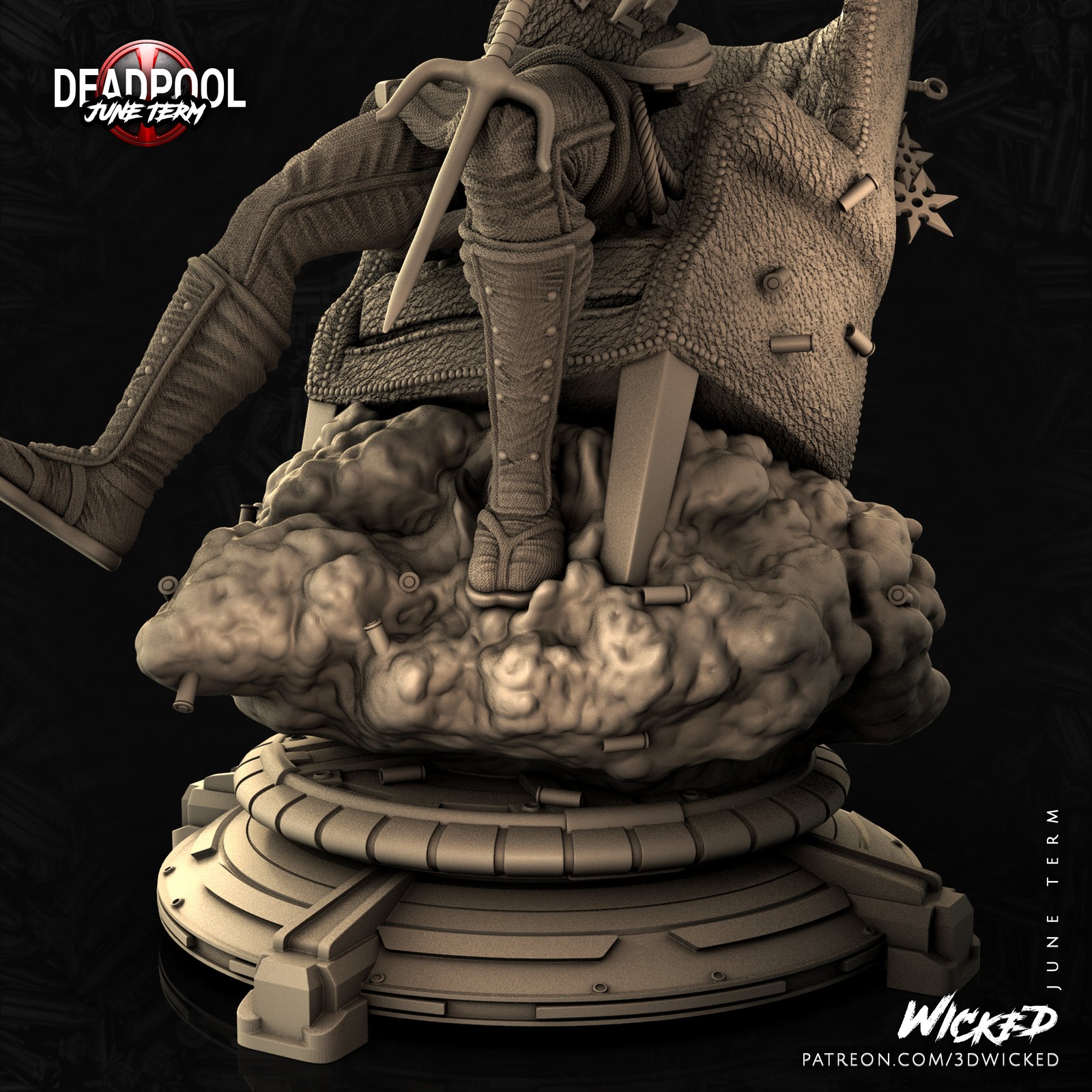 Marvel Deadpool Sculpture - Image 4