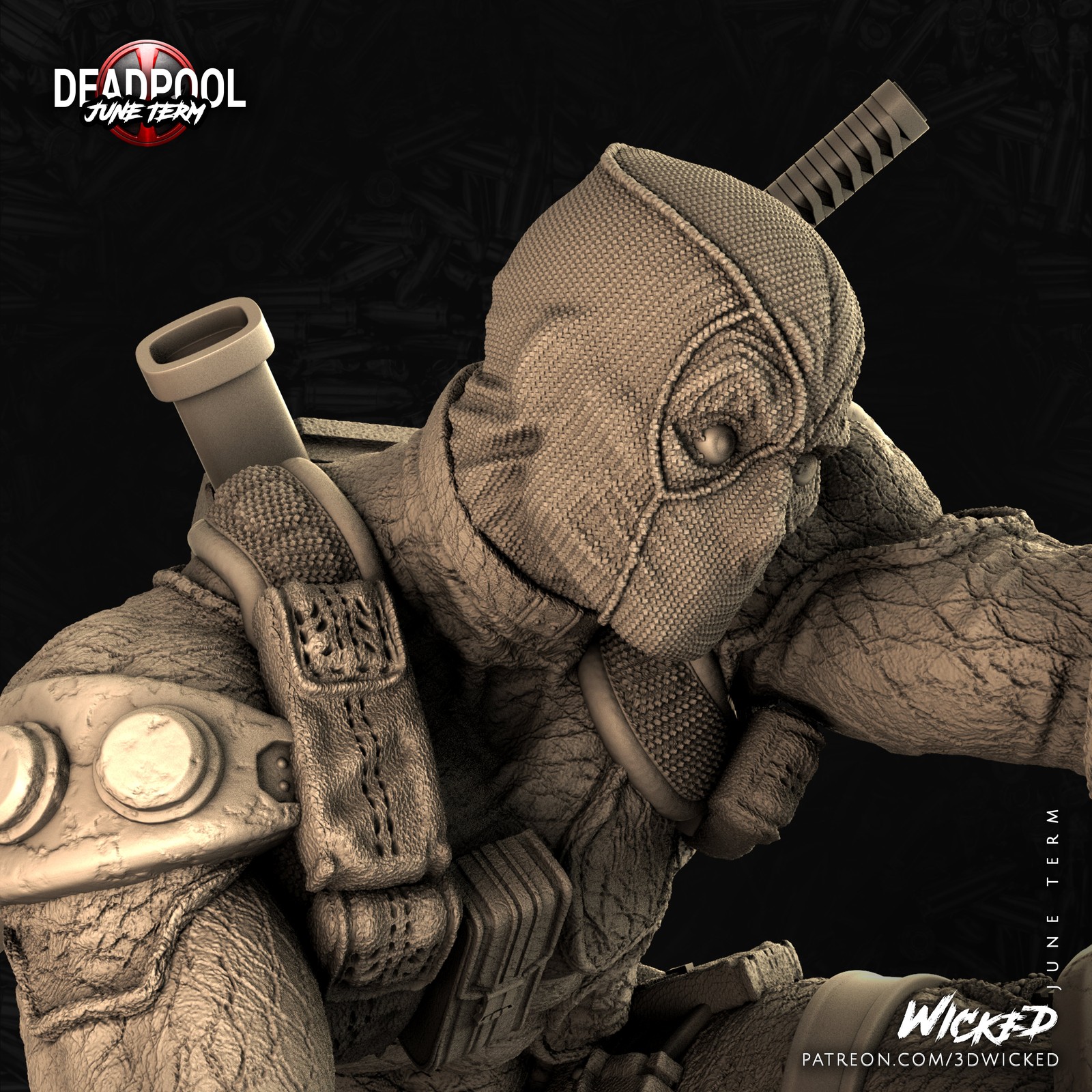Marvel Deadpool Sculpture - Image 5