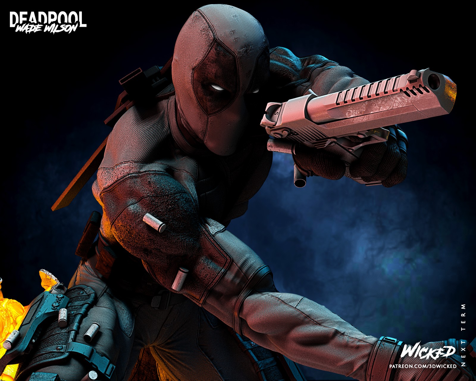 Marvel Deadpool Sculpture - Image 3