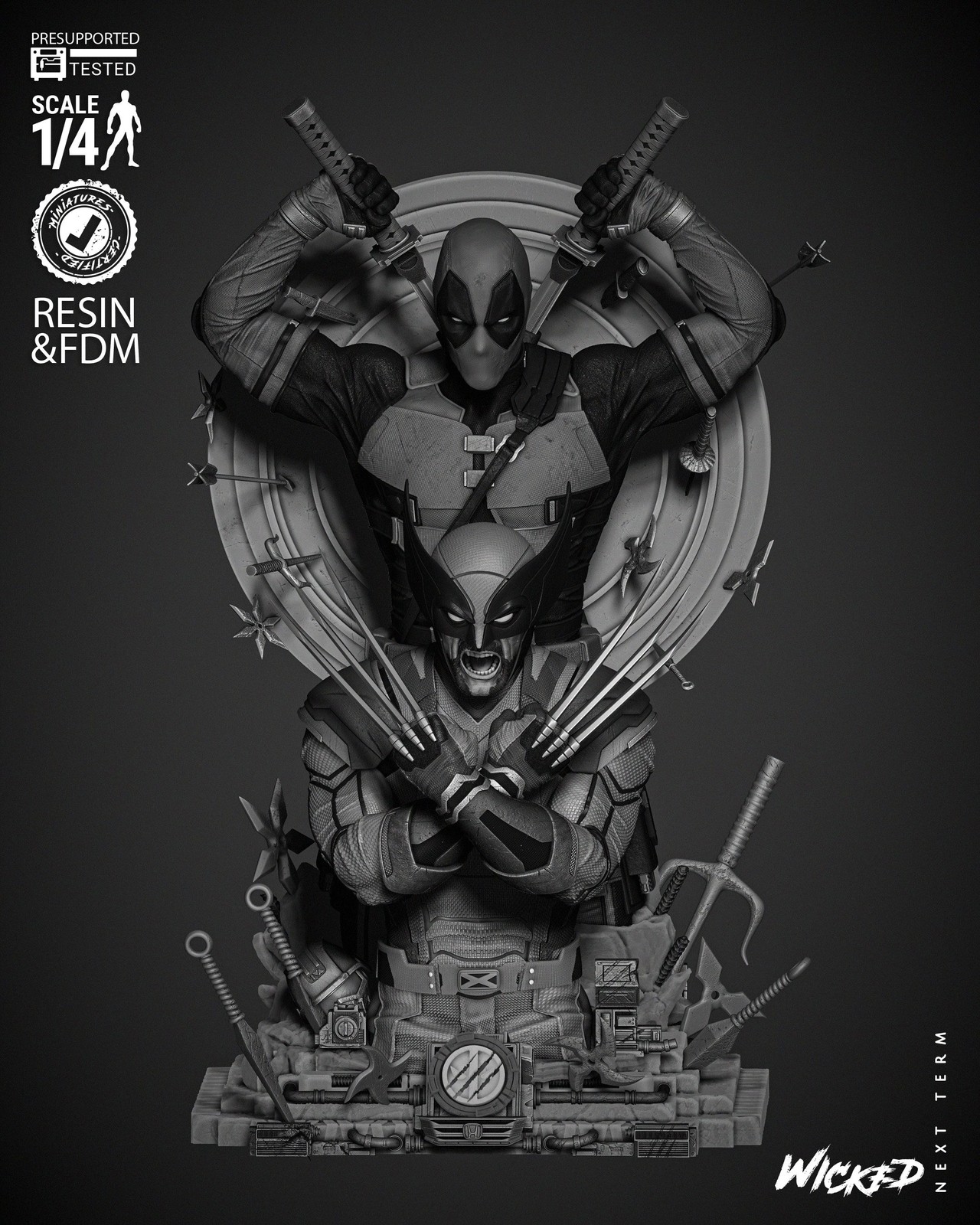Deadpool & Wolverine - Bust Diorama (Marvel)