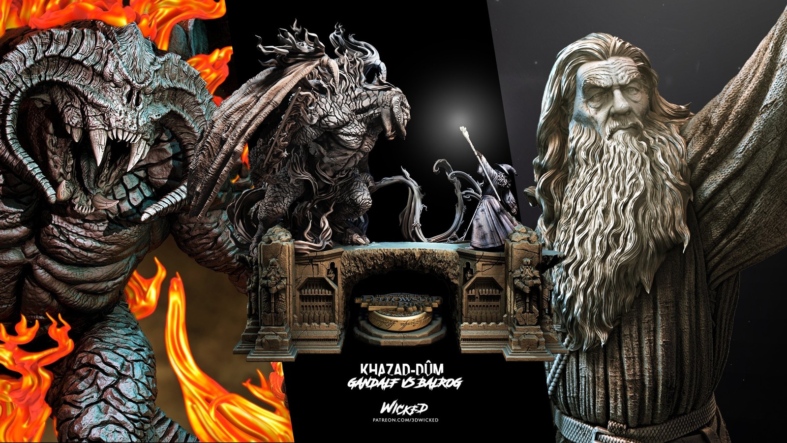Gandalf & Balrog - Diorama (The Lord of the Rings)