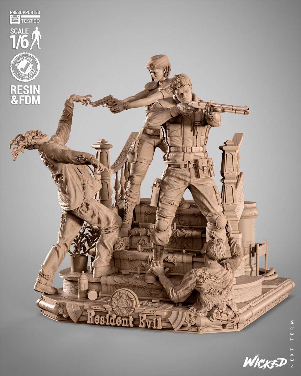 Jill Valentine & Chris Redfield - Diorama (Resident Evil)