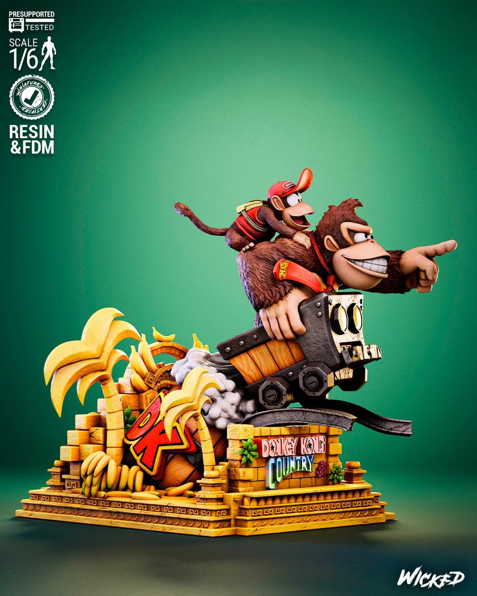 Video Games Donkey Kong (Donkey and Diddy) Diorama - Image 2