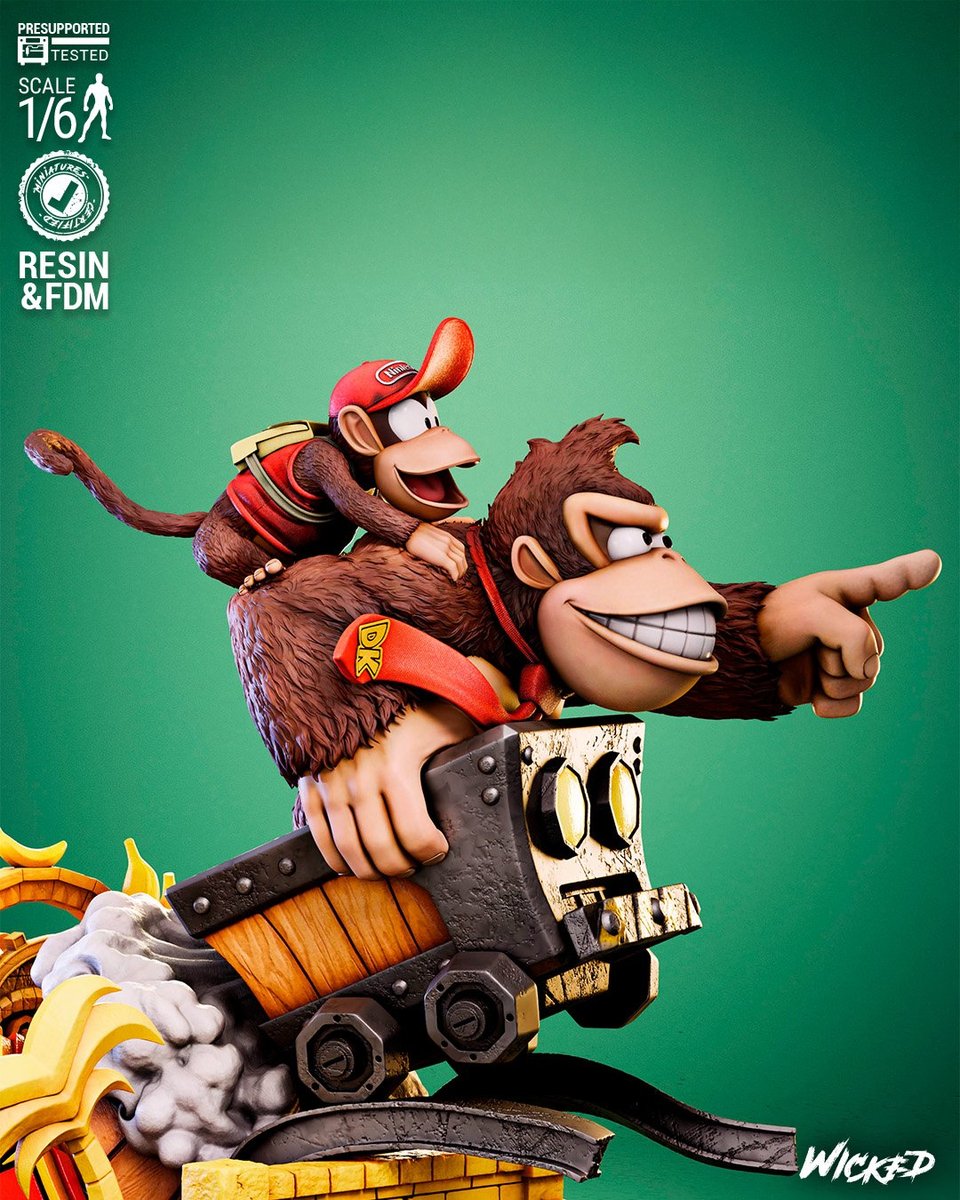 Video Games Donkey Kong (Donkey and Diddy) Diorama - Image 3