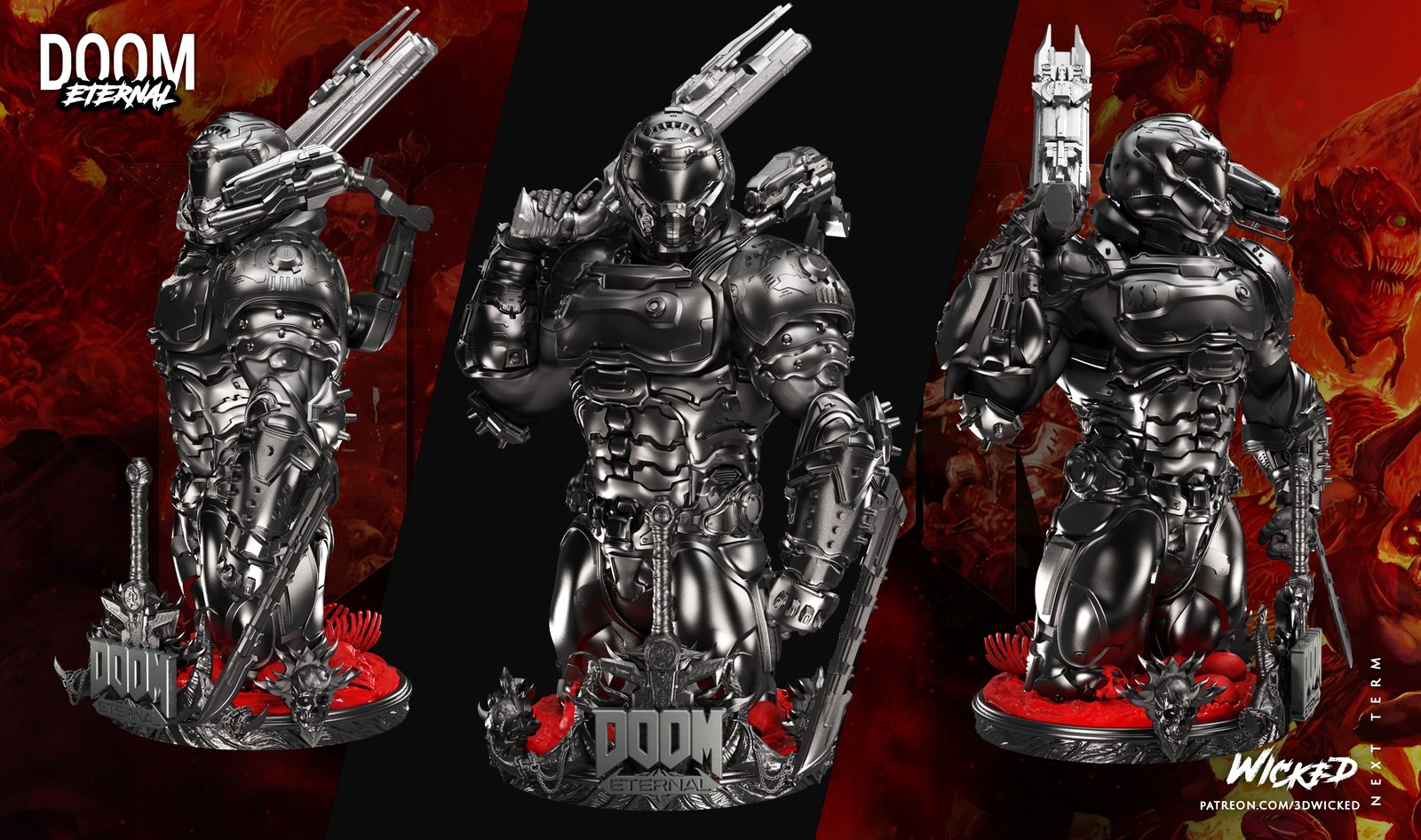 Video Game Doom Slayer Bust - Image 2