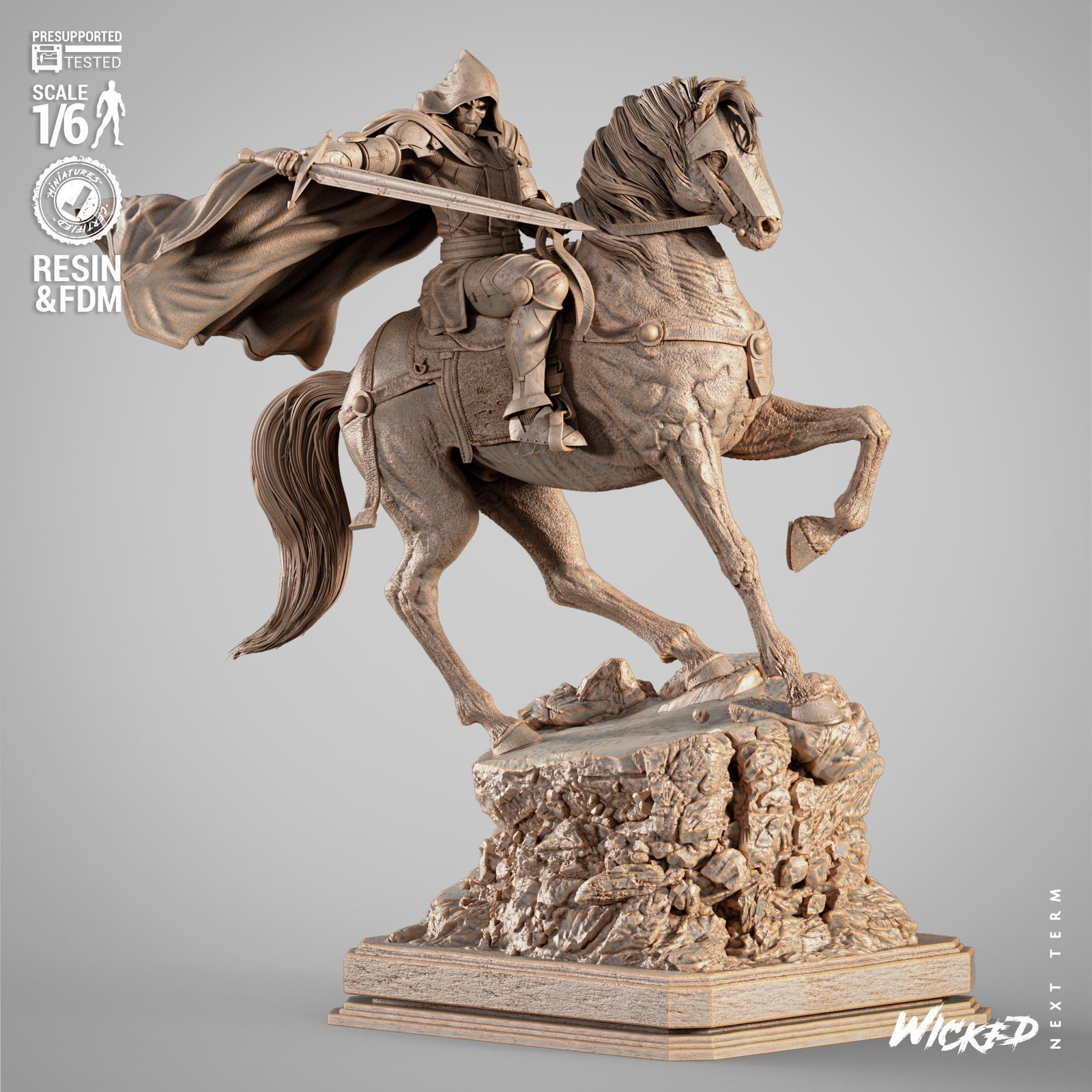 Marvel Dr. Doom Horse Sculpture
