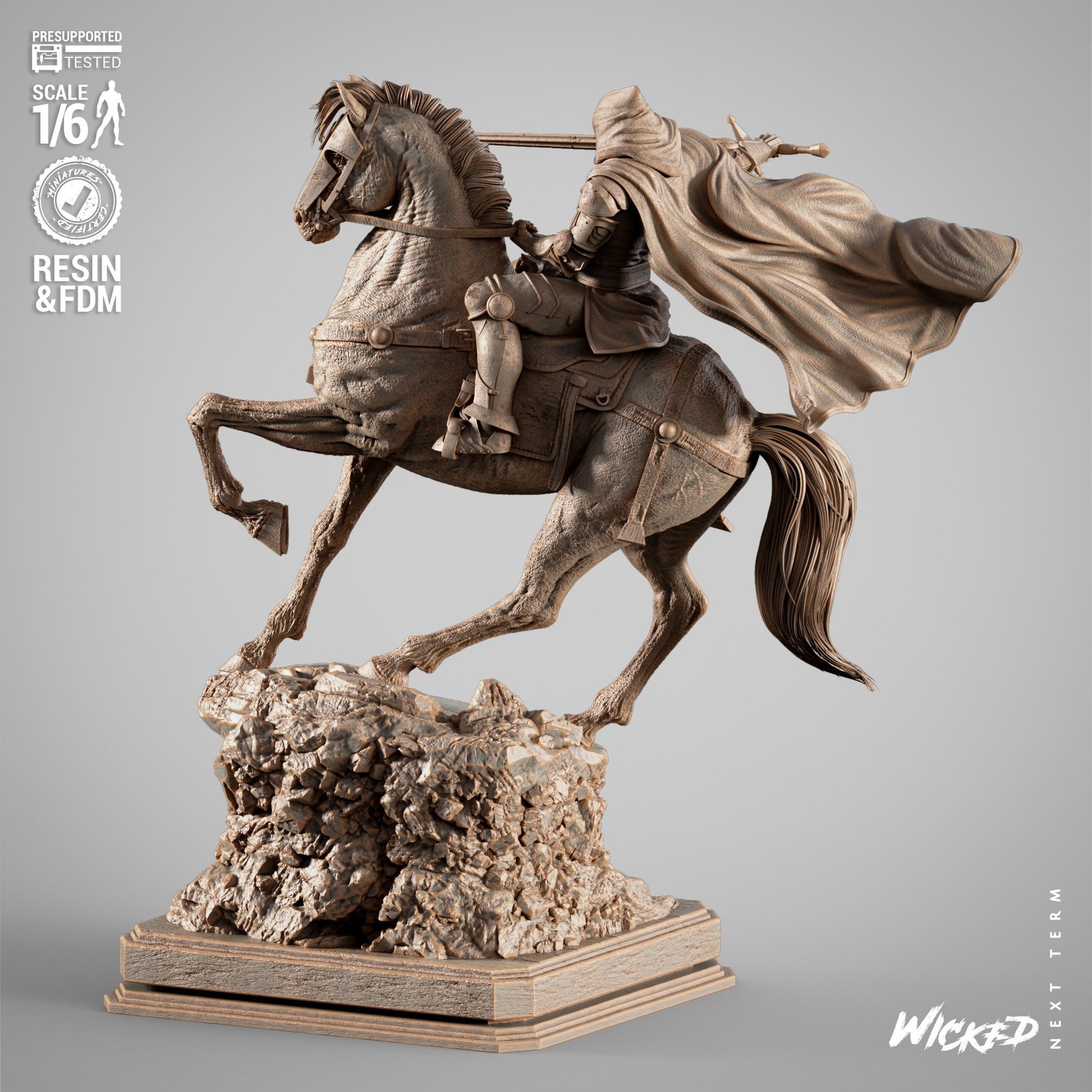 Marvel Dr. Doom Horse Sculpture - Image 2