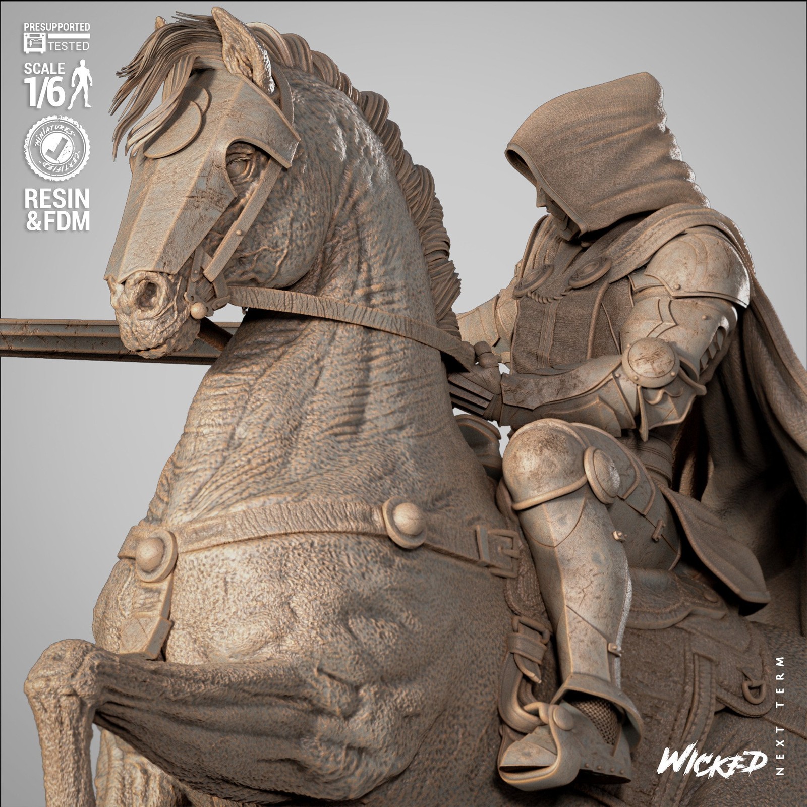 Marvel Dr. Doom Horse Sculpture - Image 5