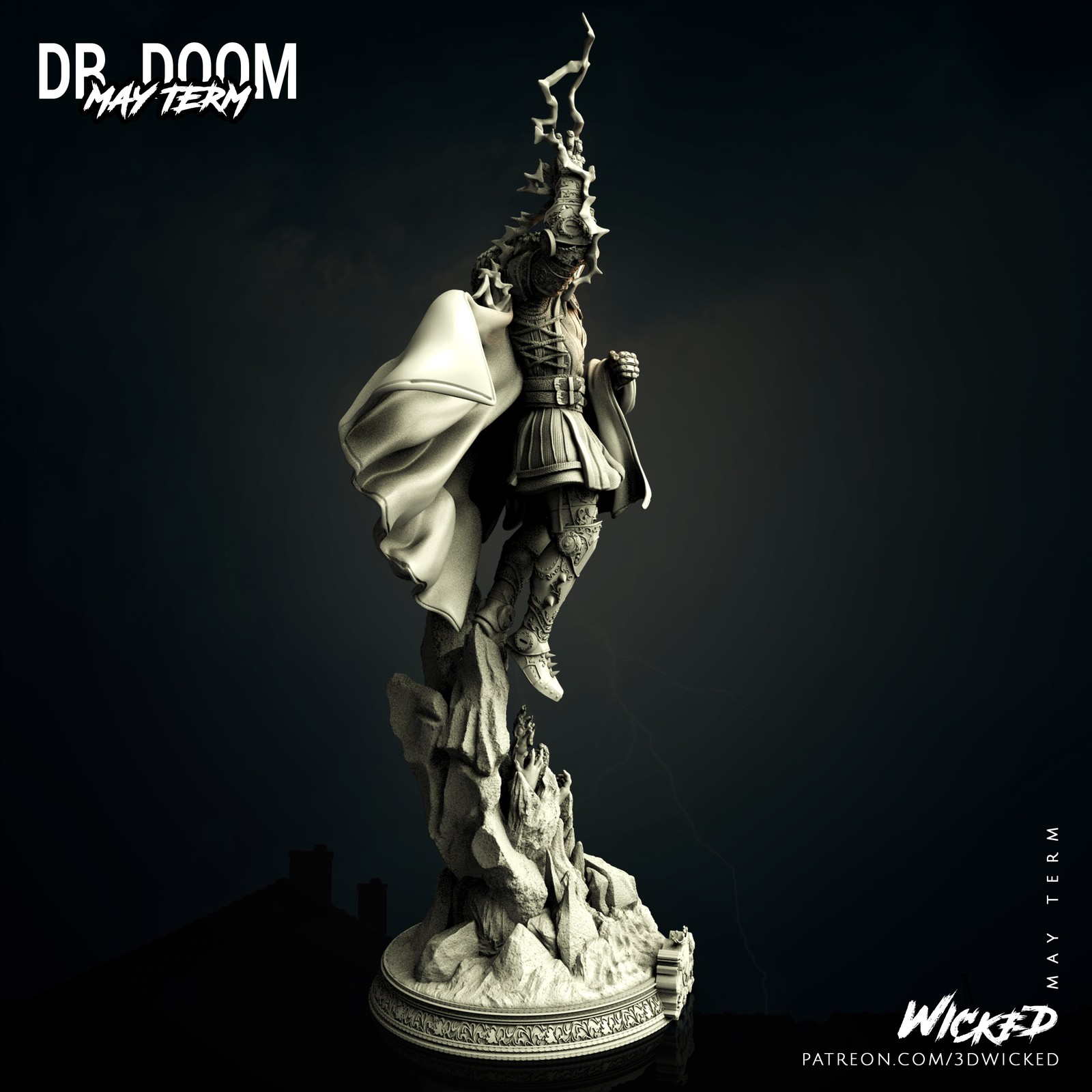 Marvel Dr. Doom Sculpture - Image 3