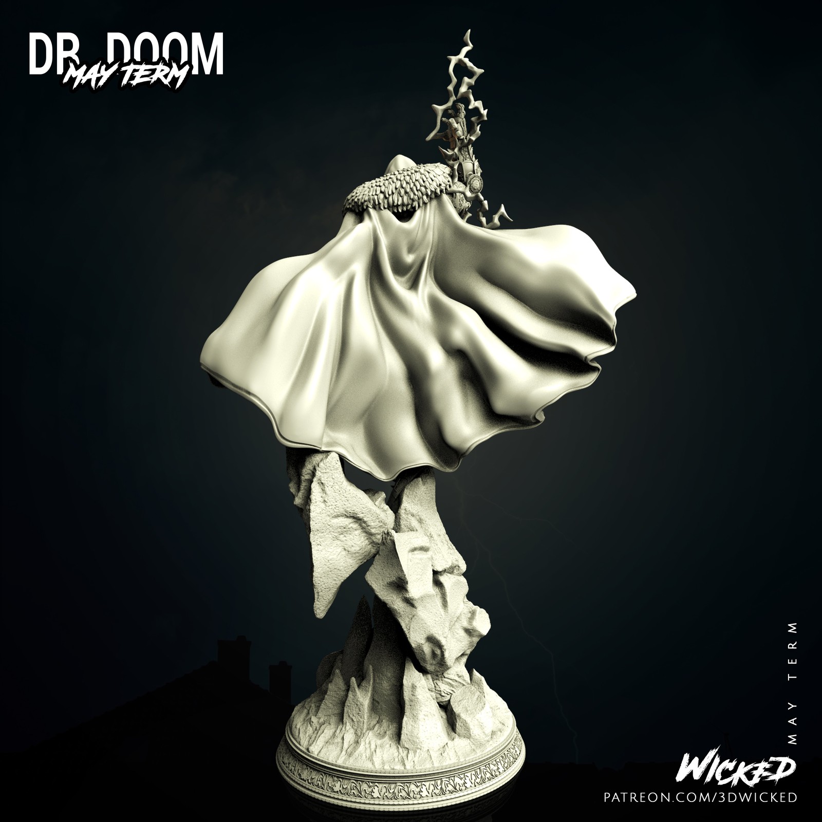 Marvel Dr. Doom Sculpture - Image 4