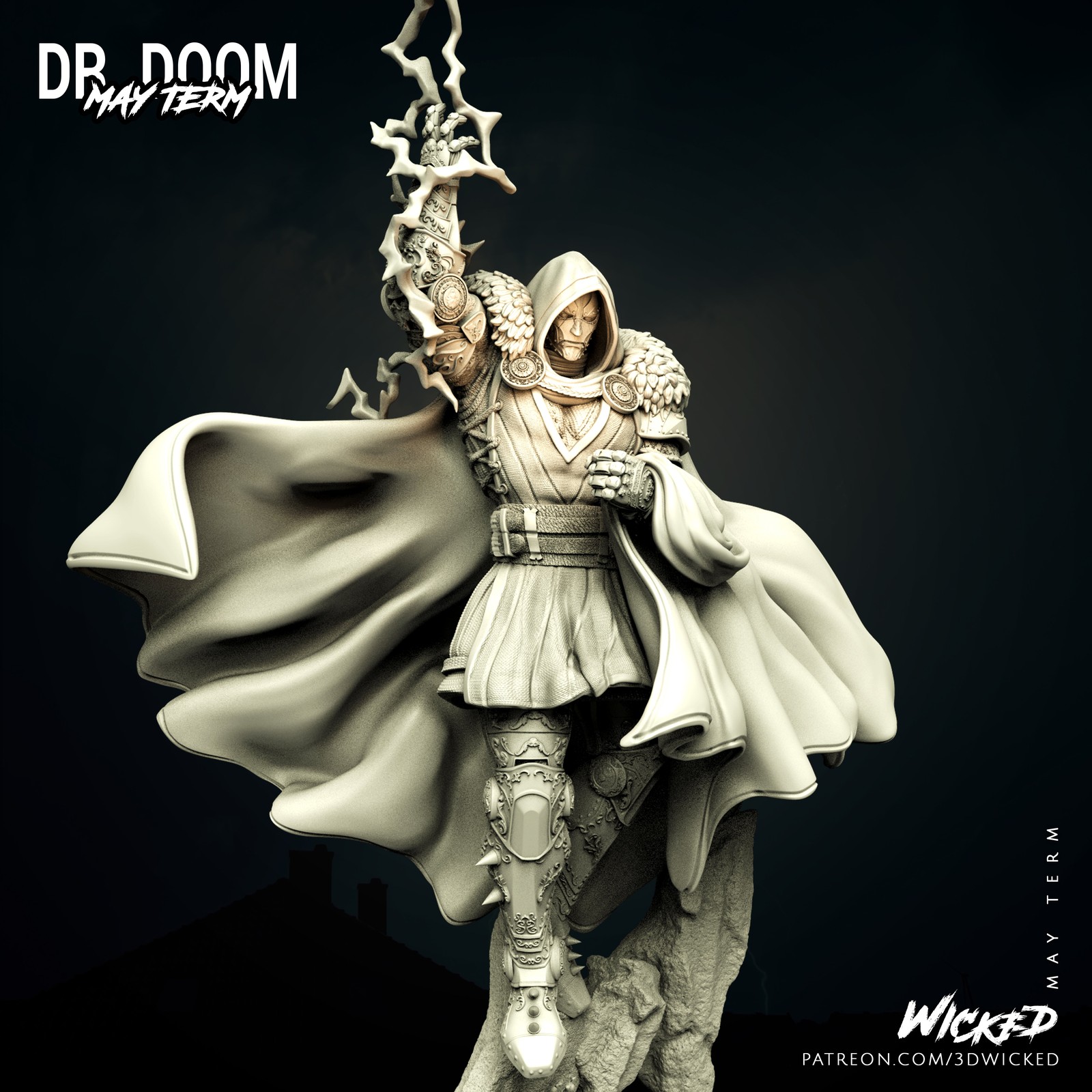 Marvel Dr. Doom Sculpture - Image 5