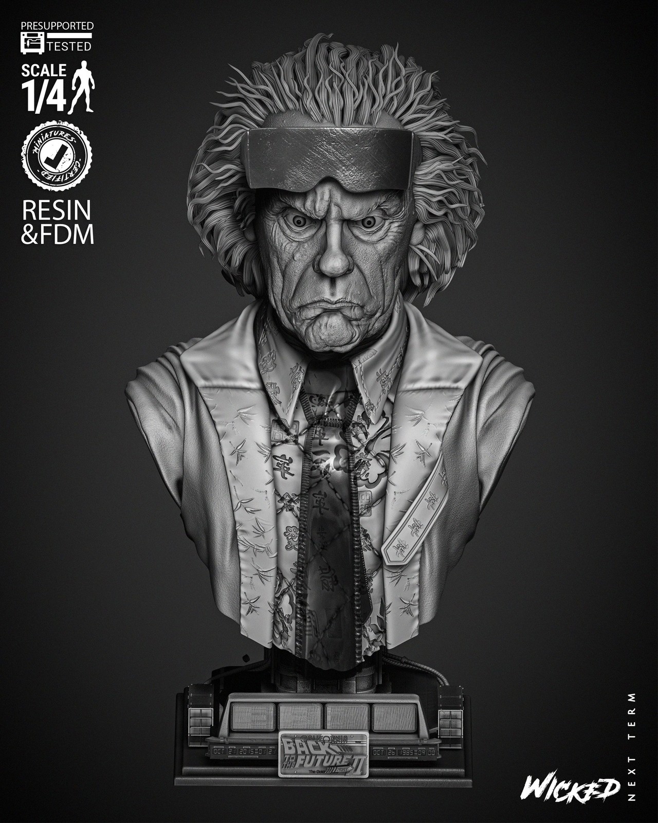 Dr. Emmett Brown Portrait Bust