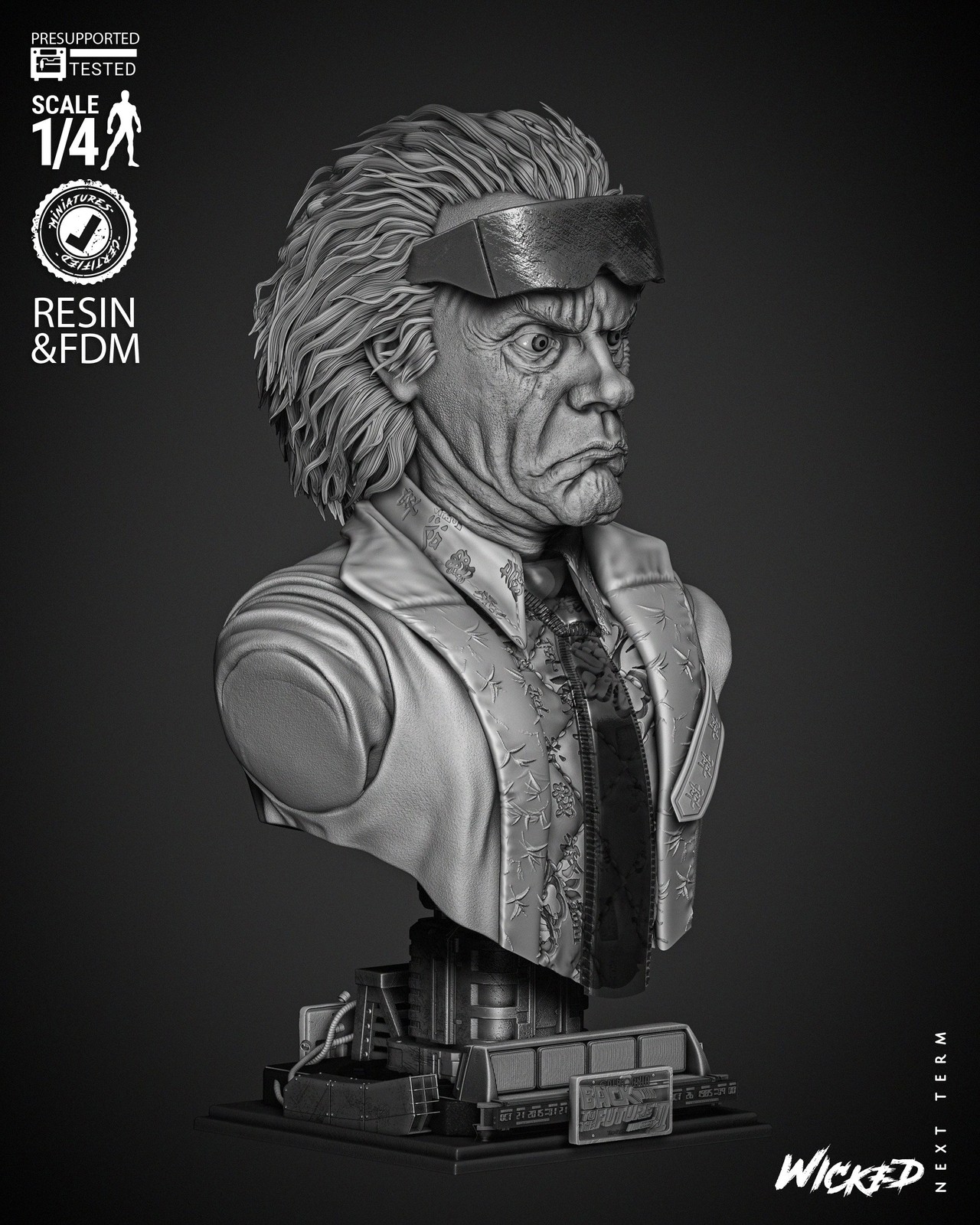 Dr. Emmett Brown Portrait Bust - Image 2