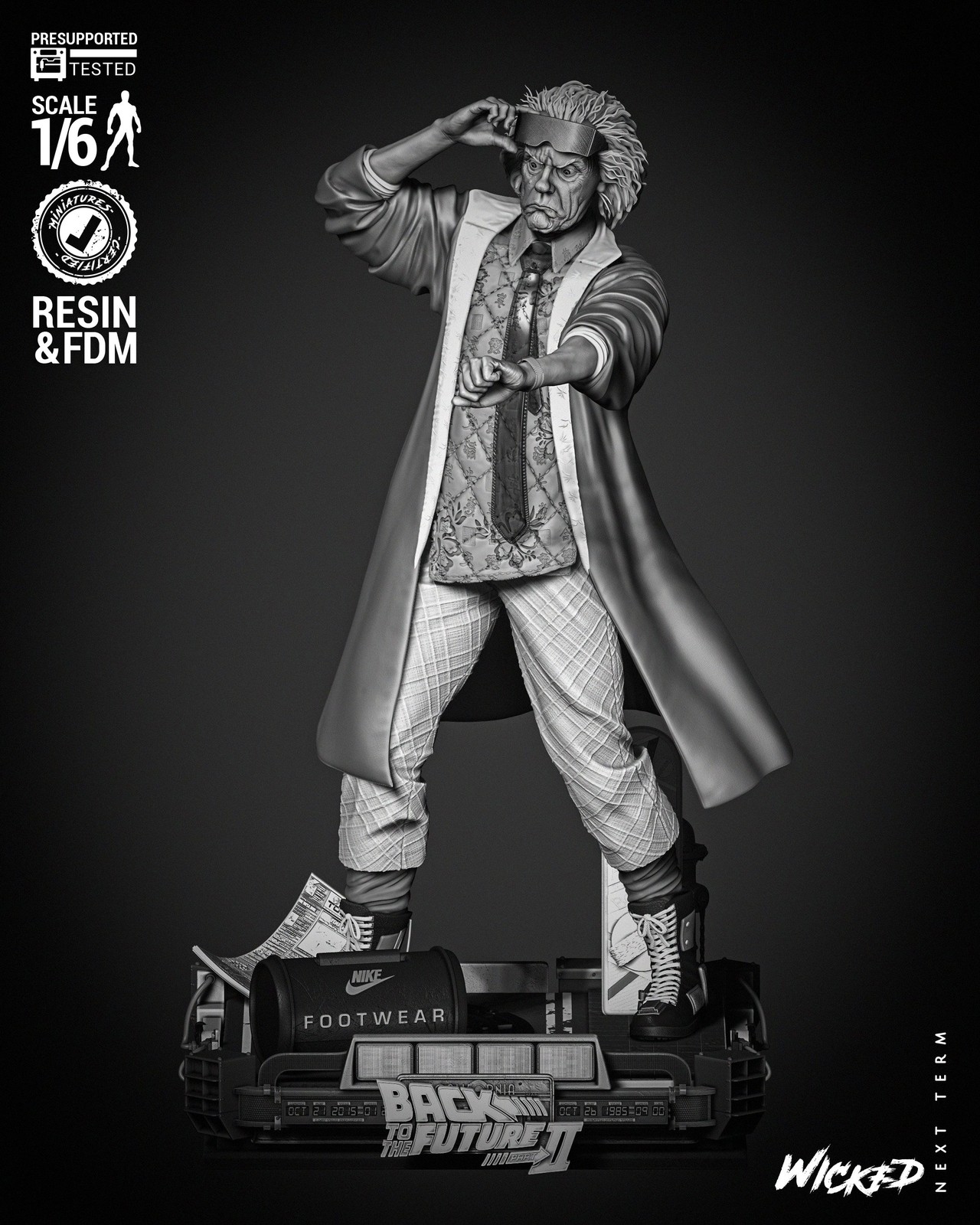 Dr. Emmett Brown Sculpture