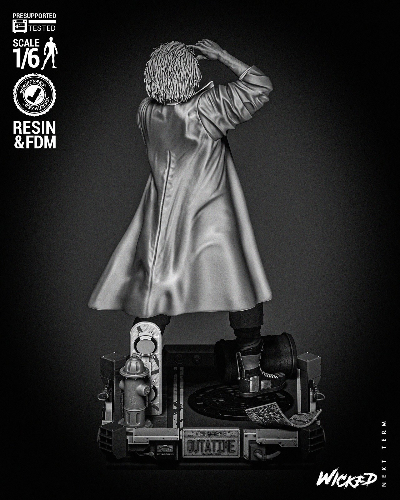 Dr. Emmett Brown Sculpture - Image 4