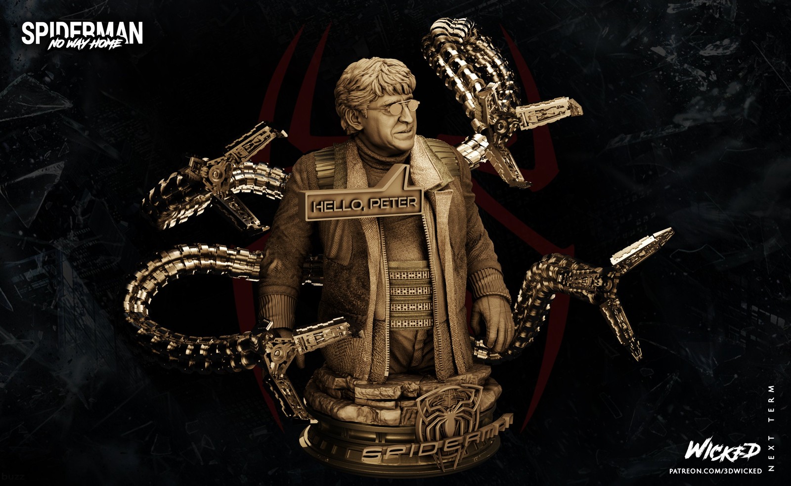 Marvel Dr Octopus Bust - Image 3