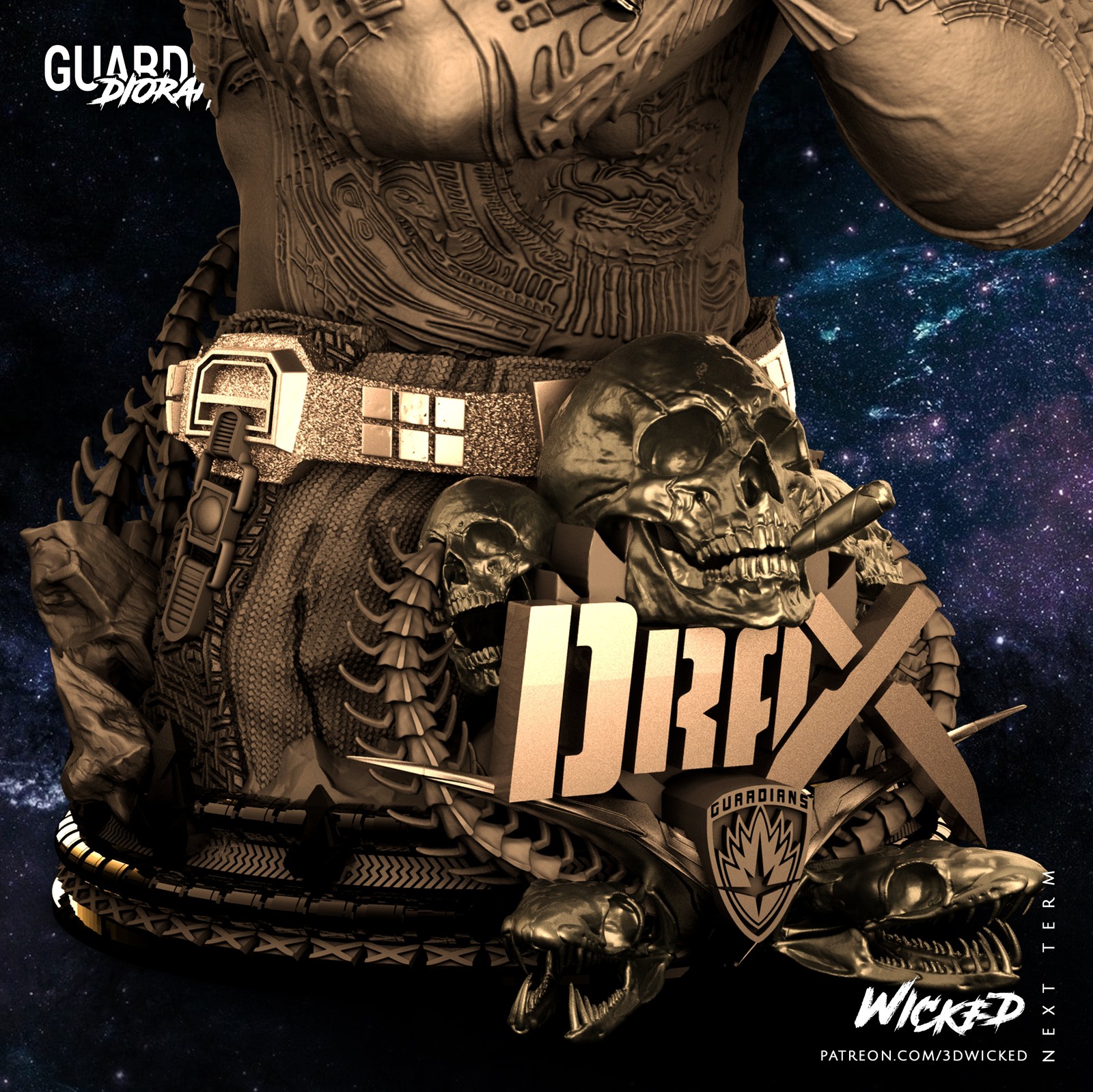 Marvel Drax Bust - Image 3