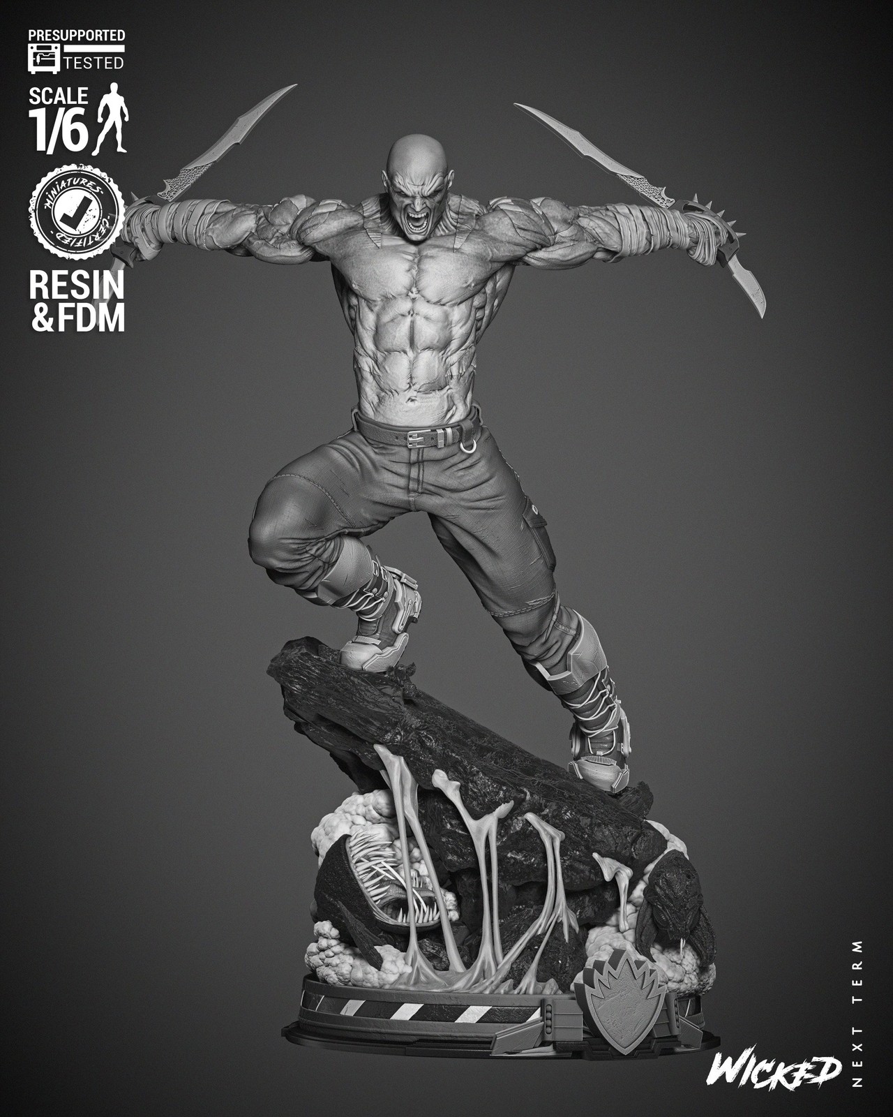 Marvel Drax Comic Version Sculpture - Image 3
