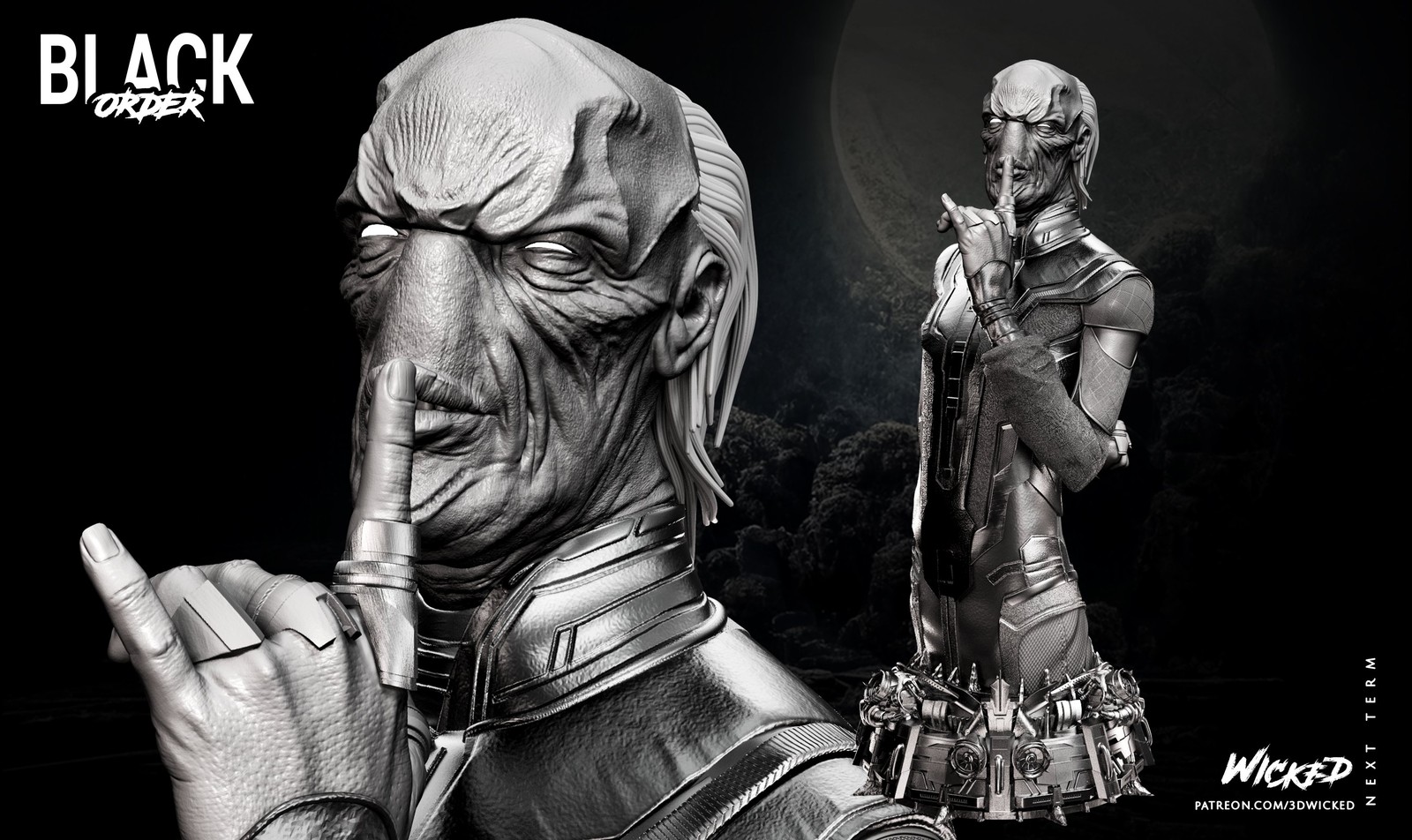 Marvel Ebony Maw Bust