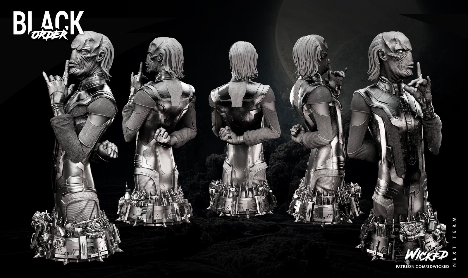 Marvel Ebony Maw Bust - Image 3