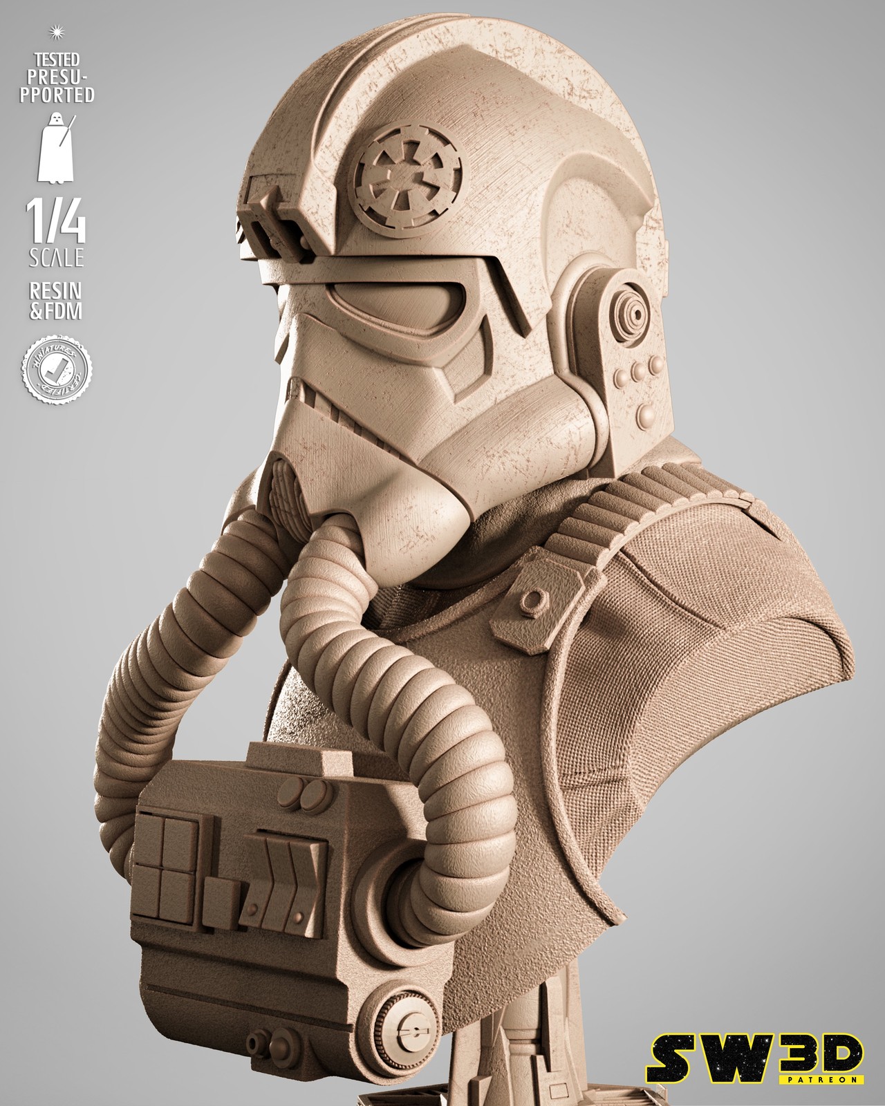 Elite Tie Fighter Portrait Bust - Image 2