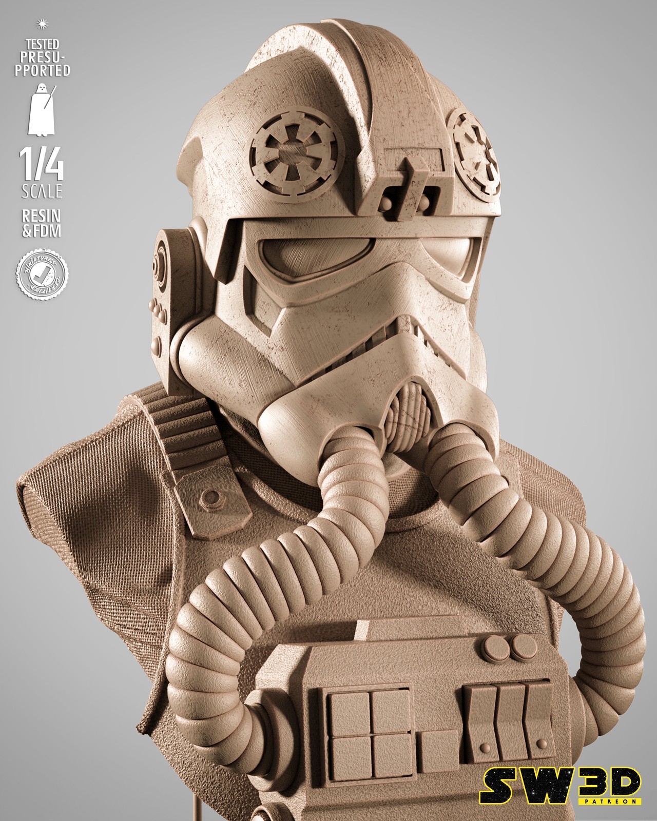Elite Tie Fighter Portrait Bust - Image 3