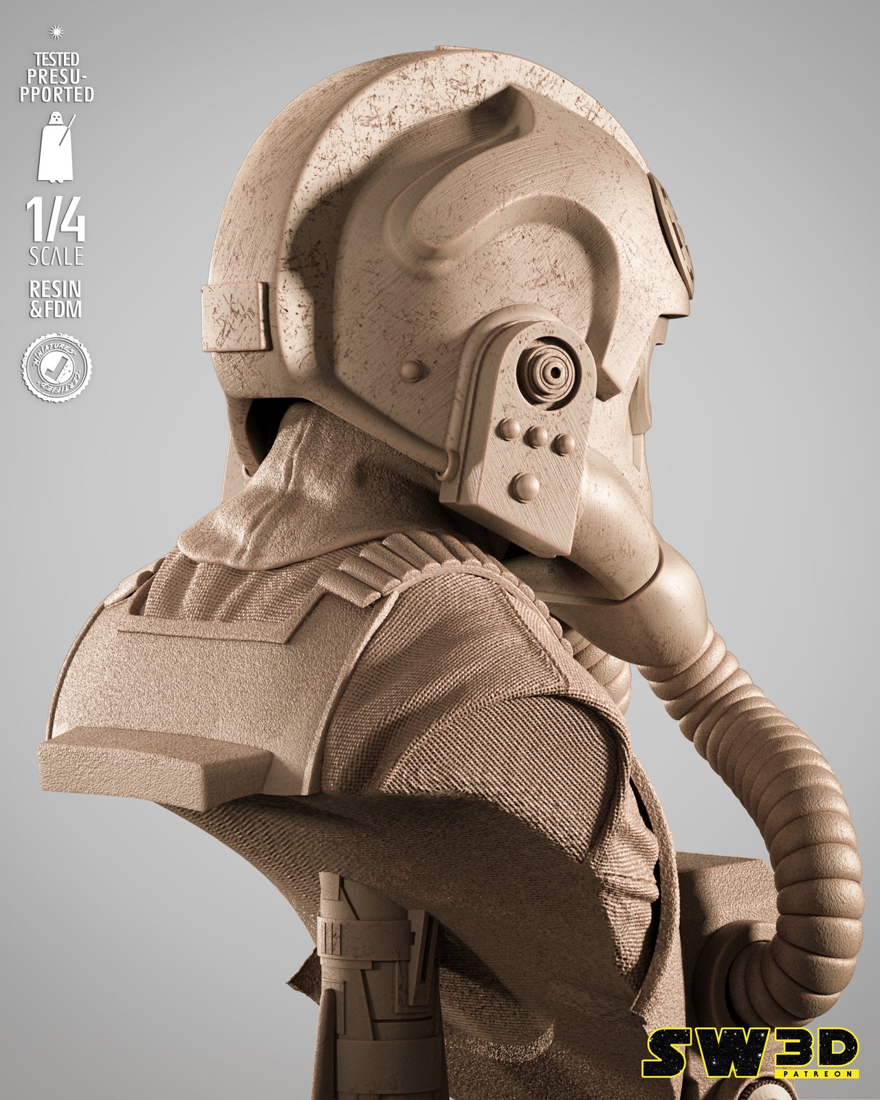 Elite Tie Fighter Portrait Bust - Image 4