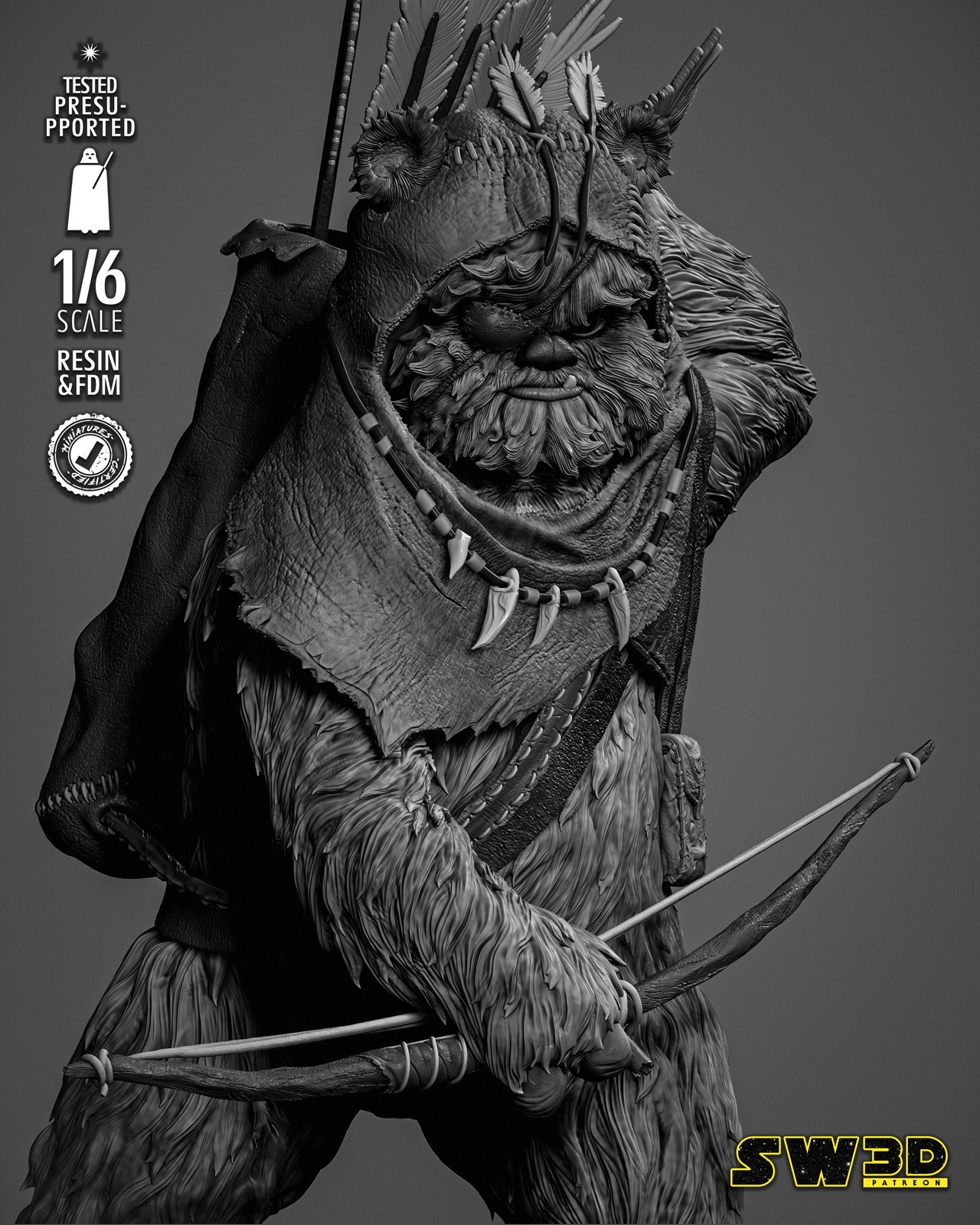 Ewok 3 Sculpture - Image 3