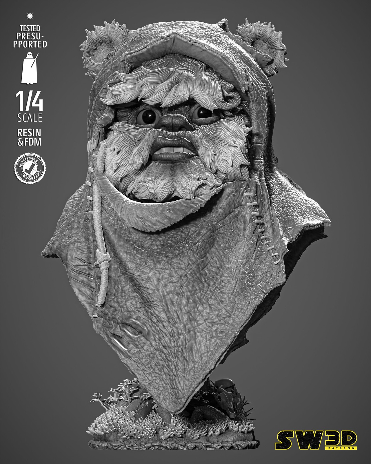 Ewok Portrait Bust