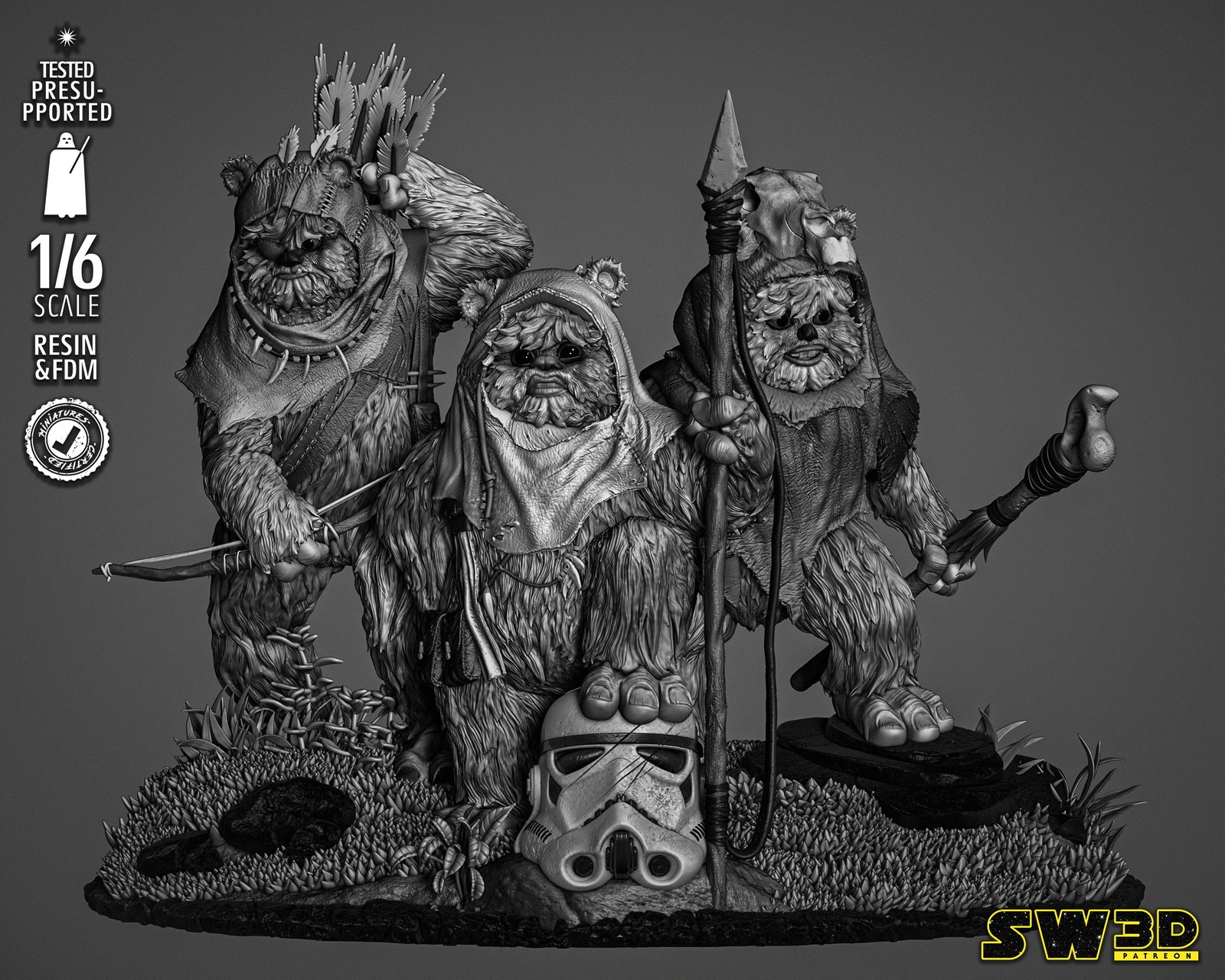 Ewoks Diorama Sculpture