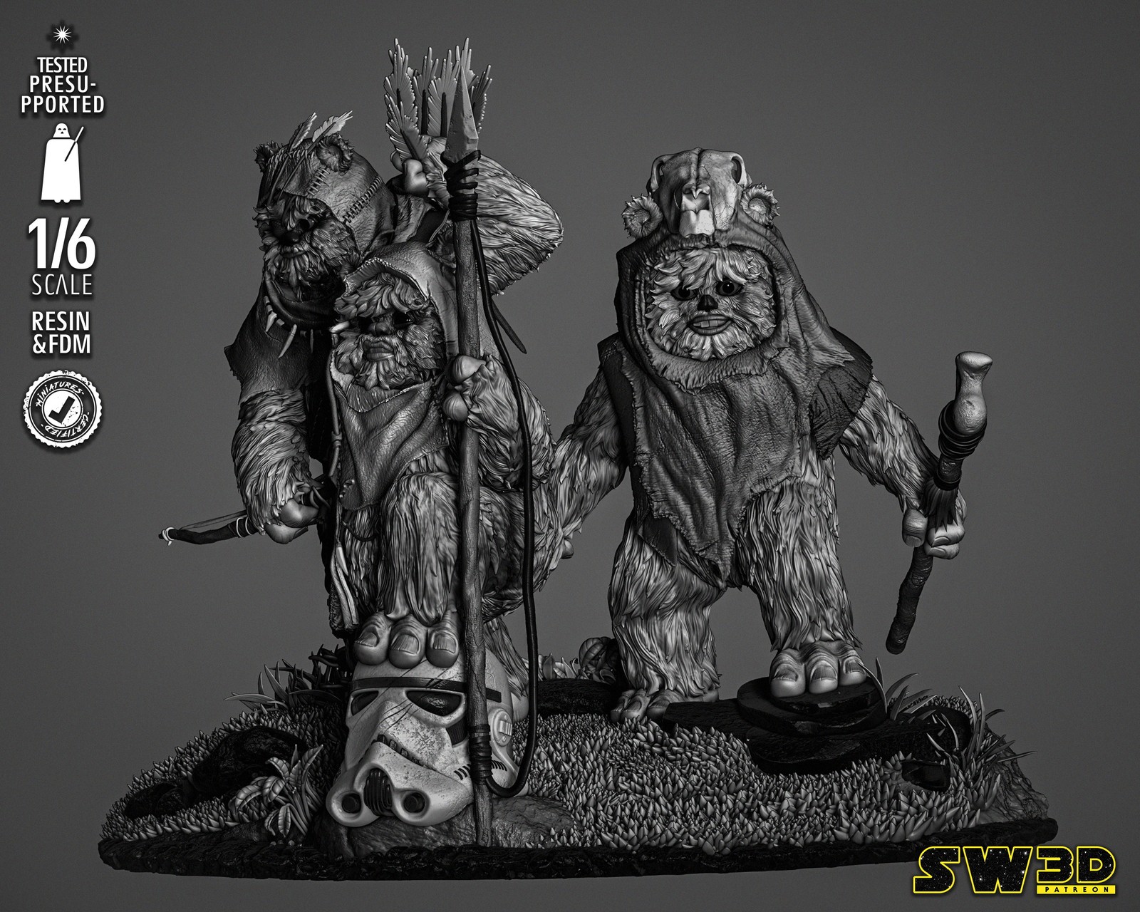 Ewoks Diorama Sculpture - Image 2