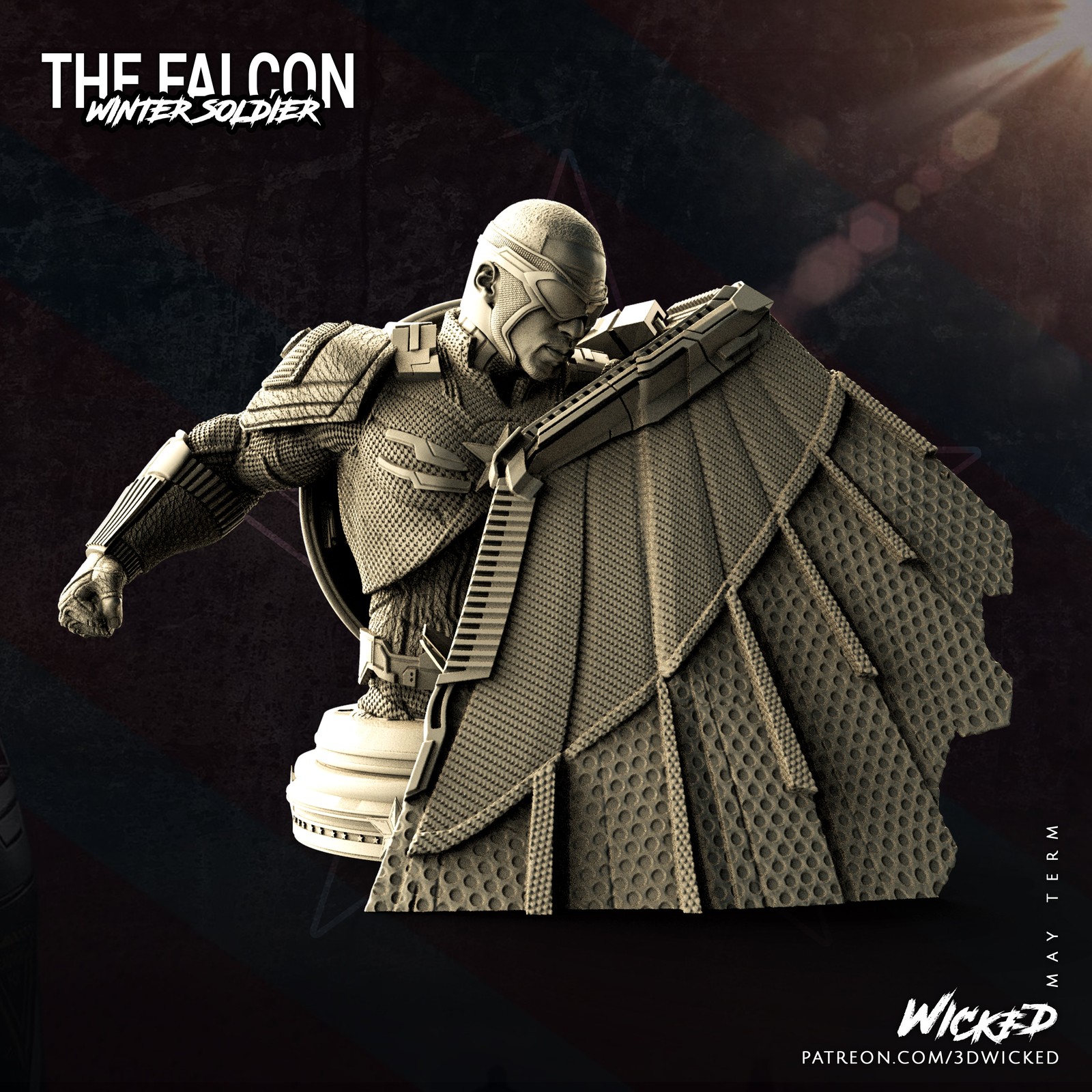 Marvel Falcon - Captain America Bust - Image 2