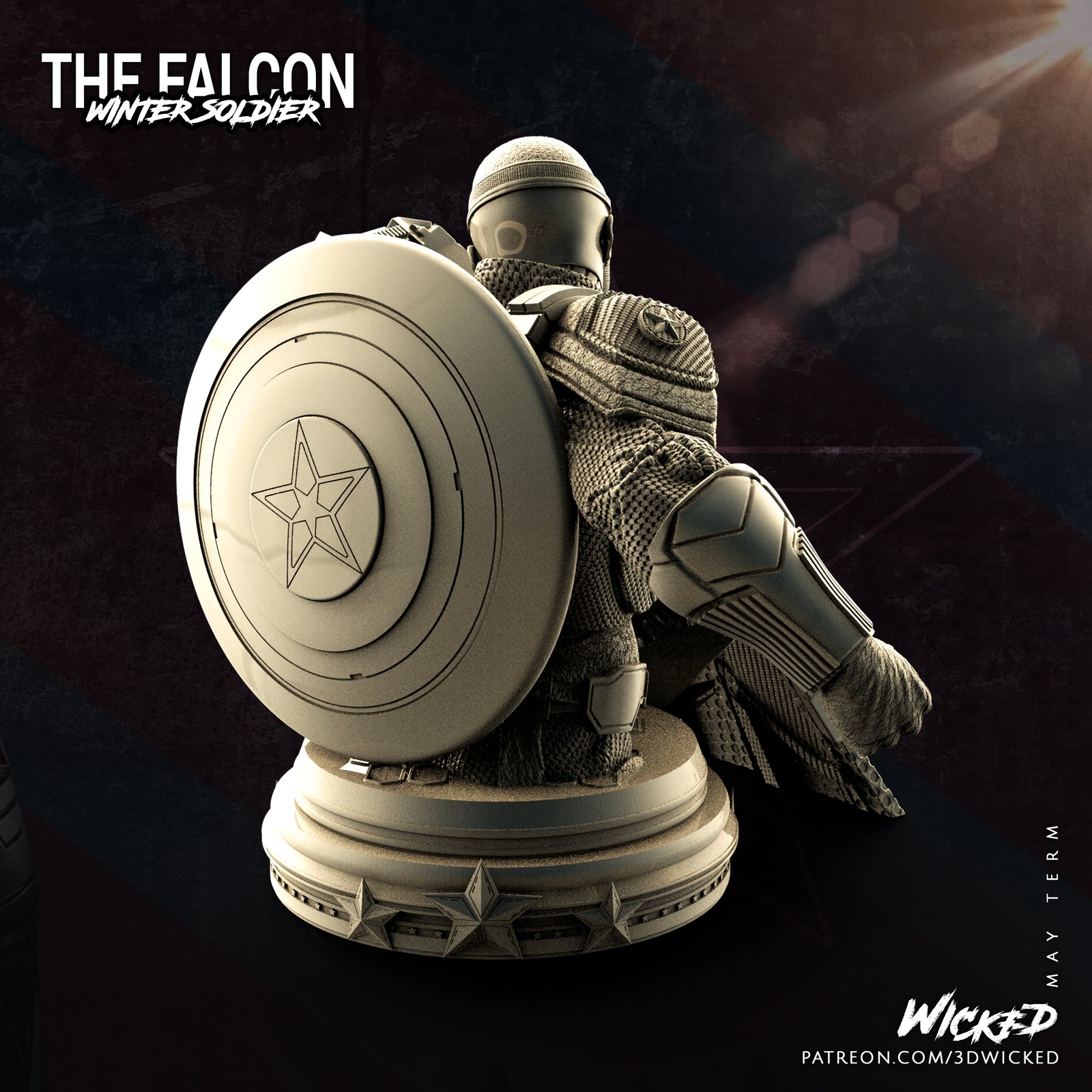 Marvel Falcon - Captain America Bust - Image 3