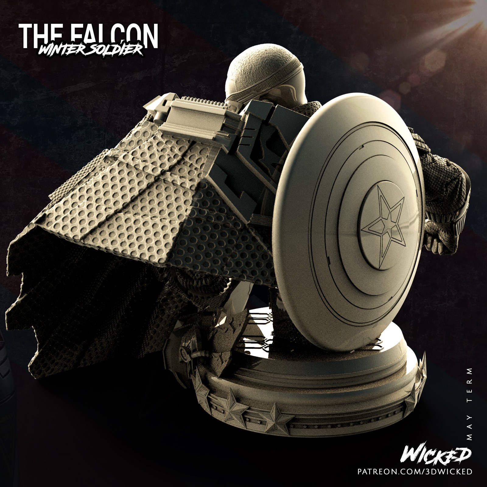 Marvel Falcon - Captain America Bust - Image 4