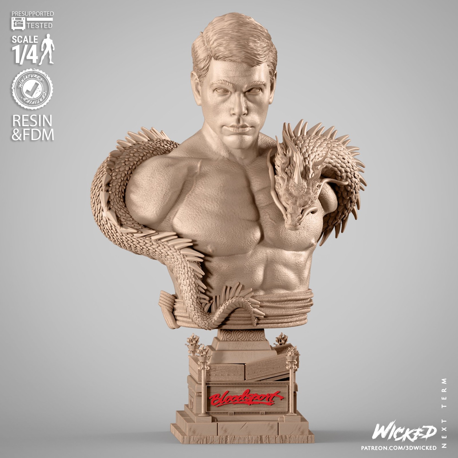 Frank Dux Portrait Bust