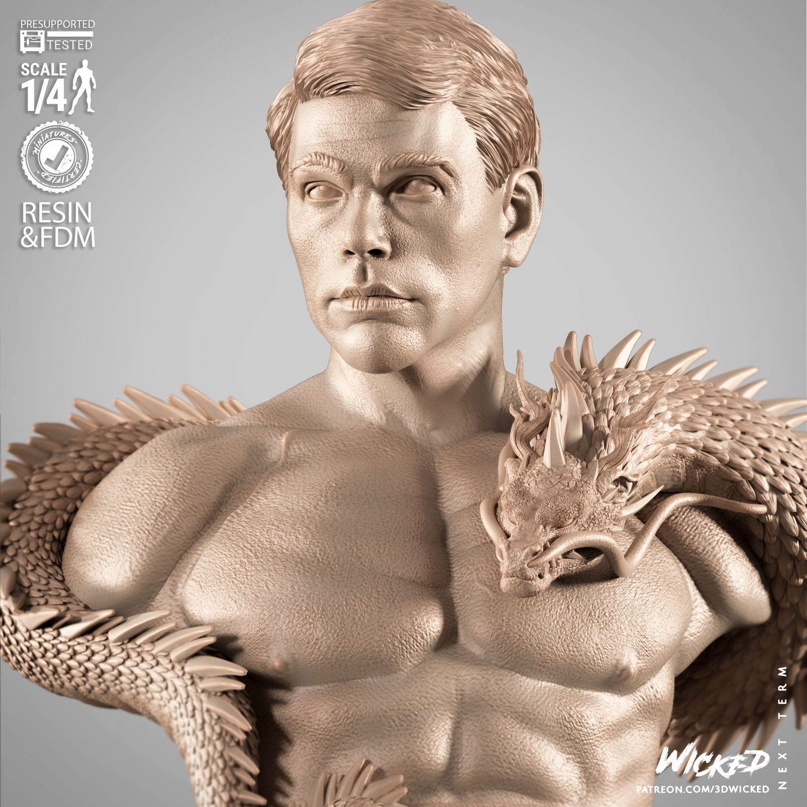 Frank Dux Portrait Bust - Image 5