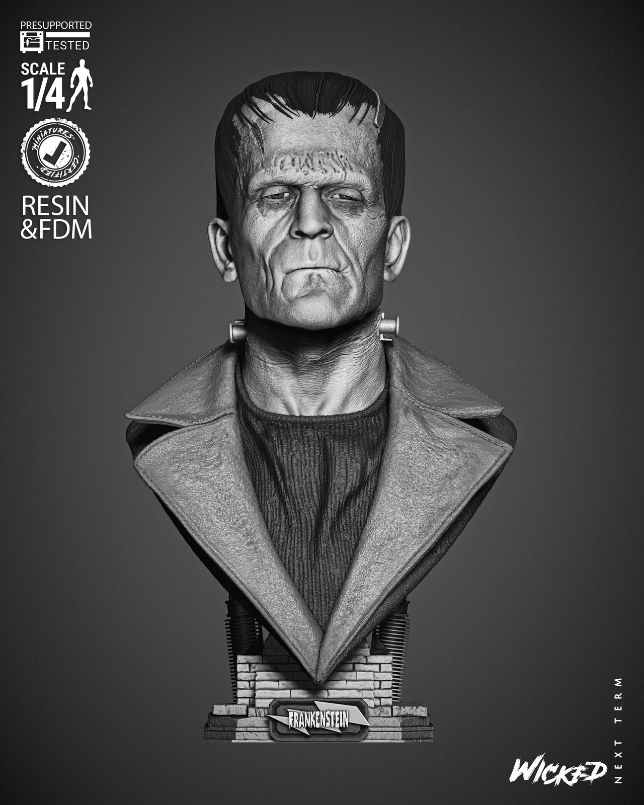 Frankenstein Portrait Bust