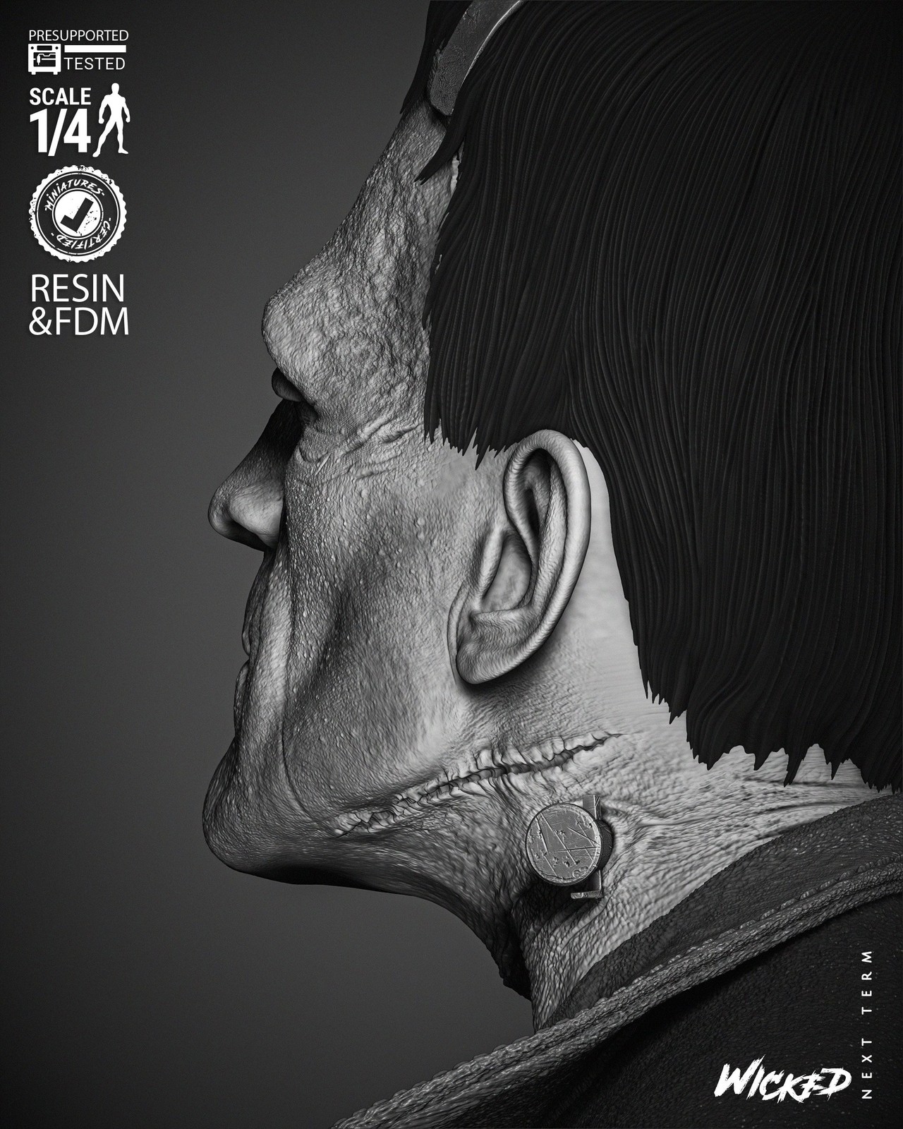 Frankenstein Portrait Bust - Image 4