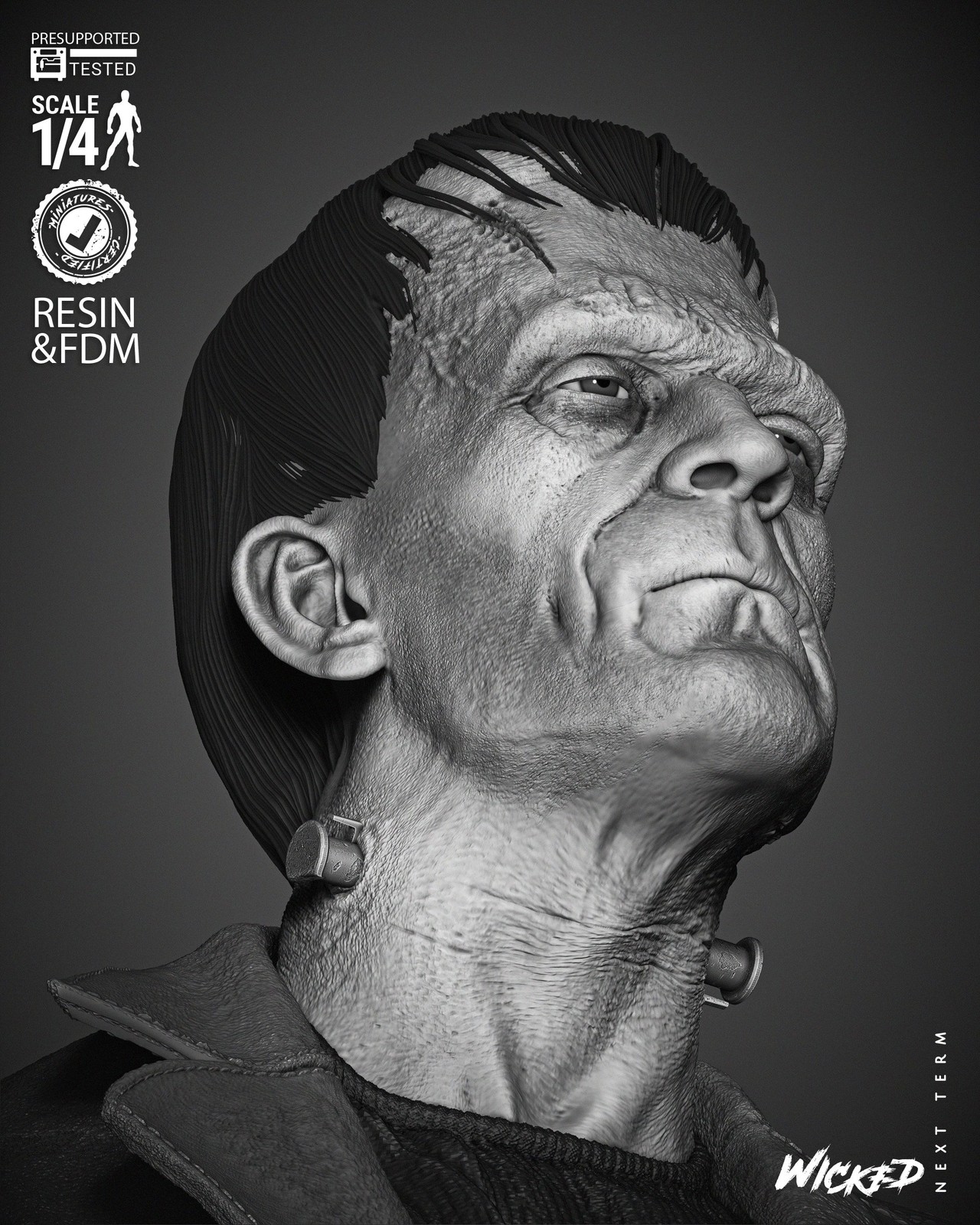 Frankenstein Portrait Bust - Image 5