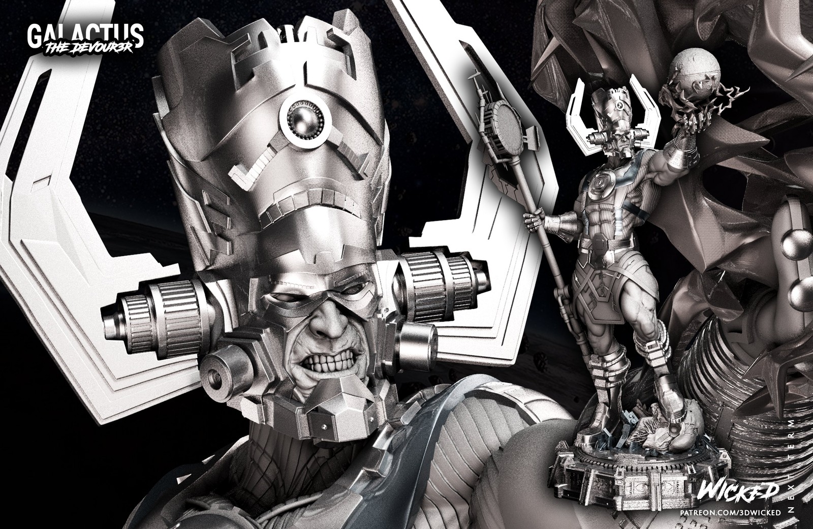 Marvel Galactus Sculpture