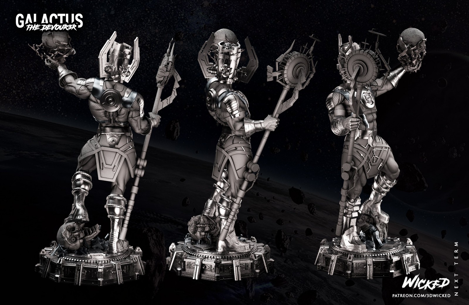 Marvel Galactus Sculpture - Image 3