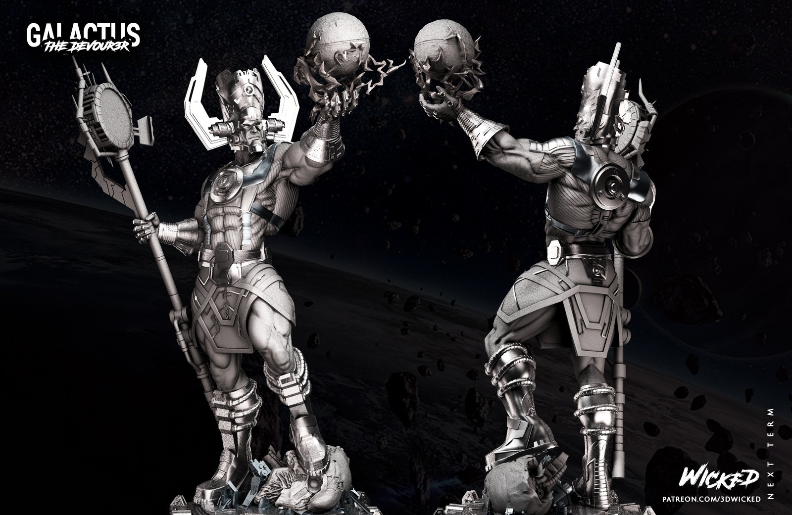 Marvel Galactus Sculpture - Image 4