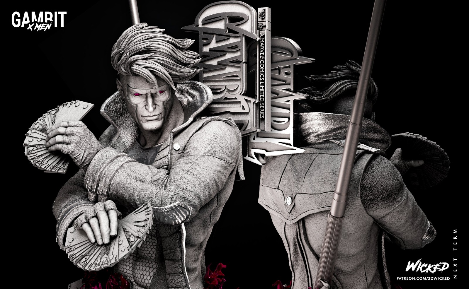 Marvel Gambit Bust - Image 4