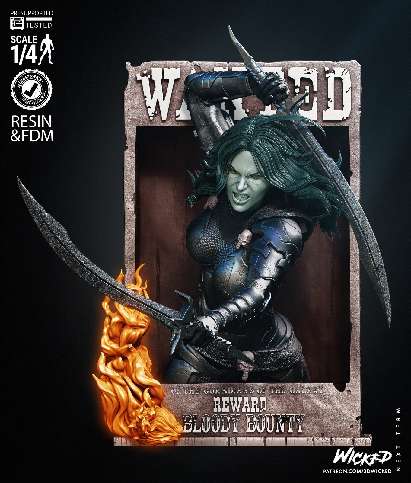 Marvel Gamora Comic Version Poster Bust