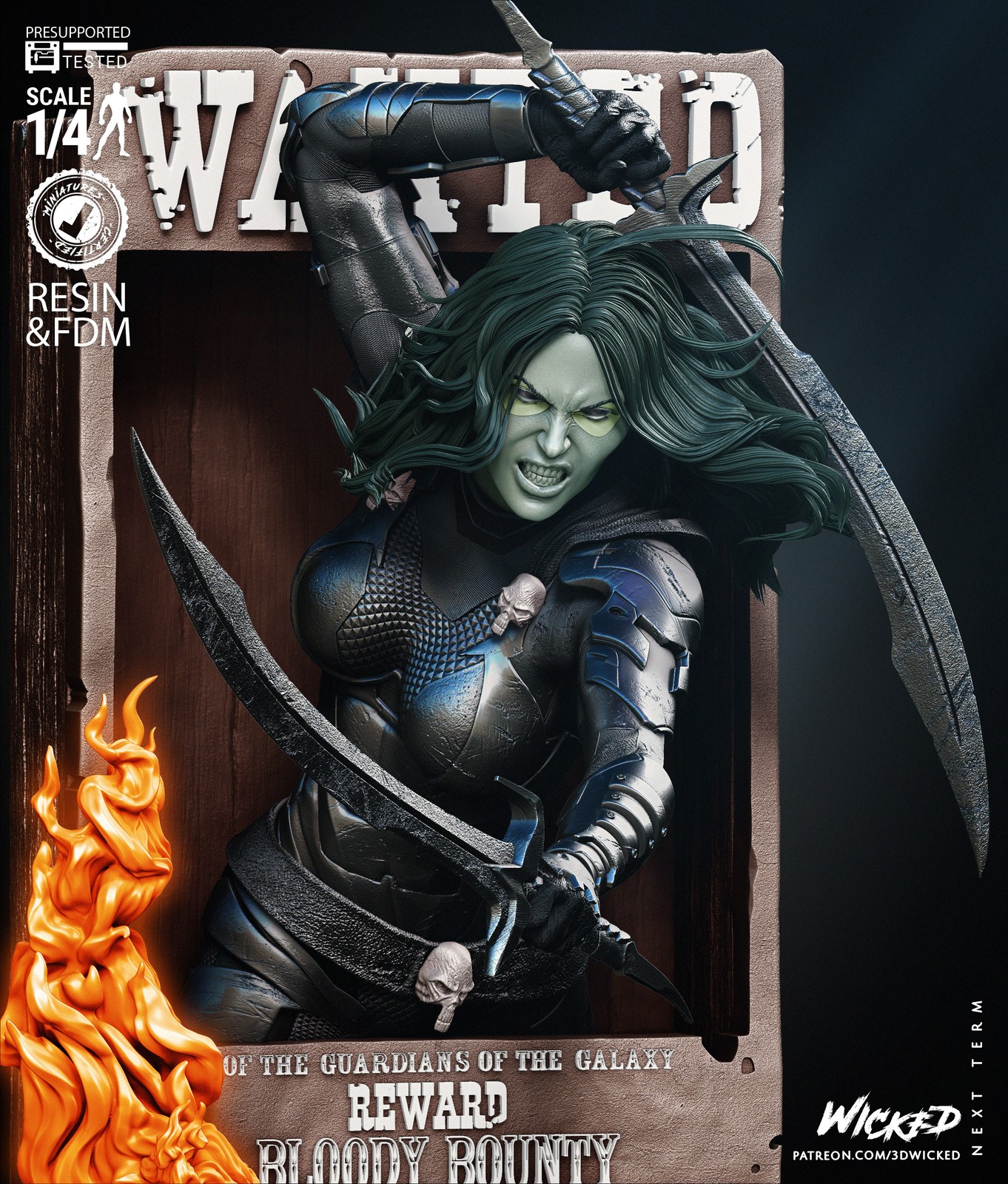 Marvel Gamora Comic Version Poster Bust - Image 2