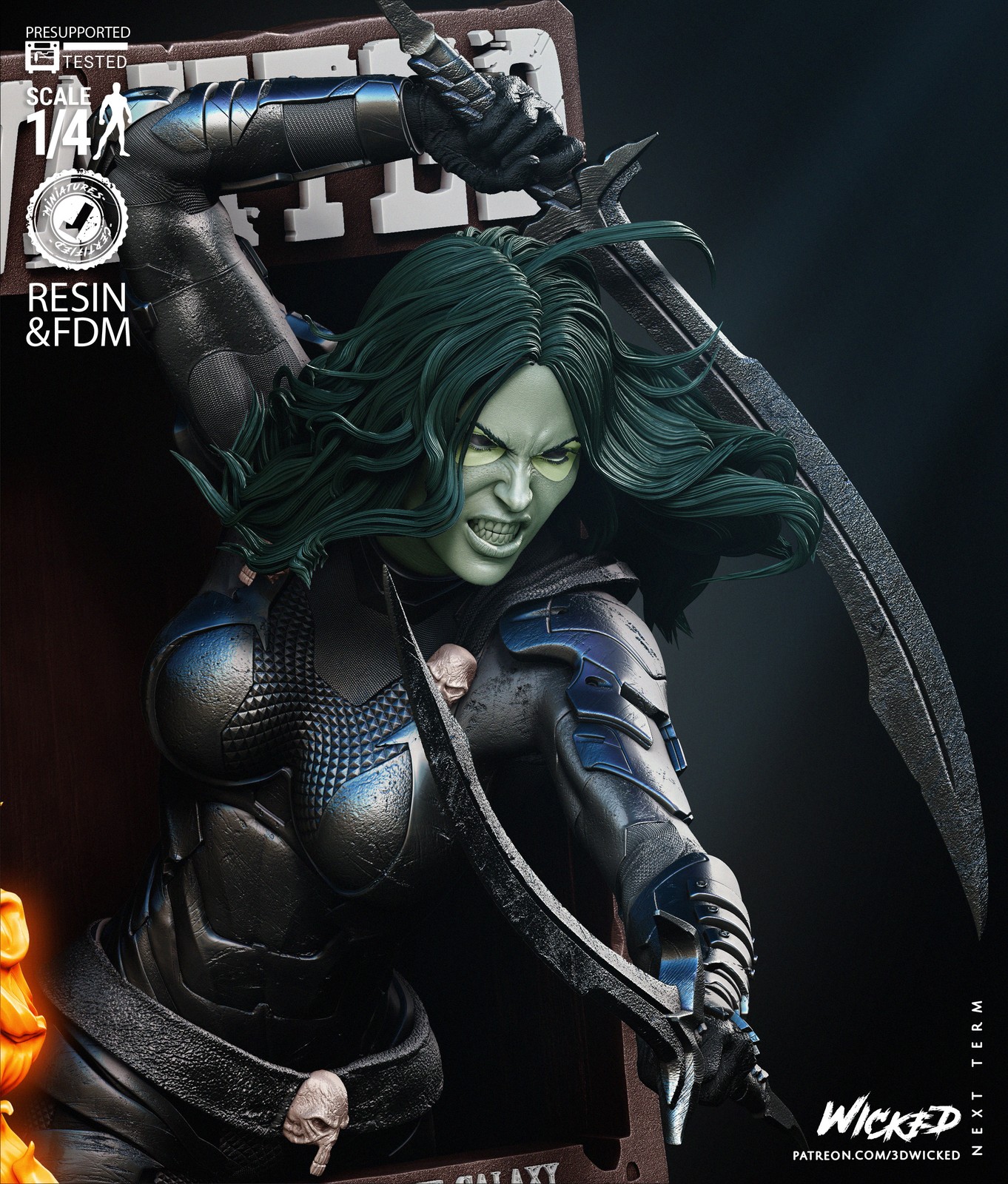 Marvel Gamora Comic Version Poster Bust - Image 5